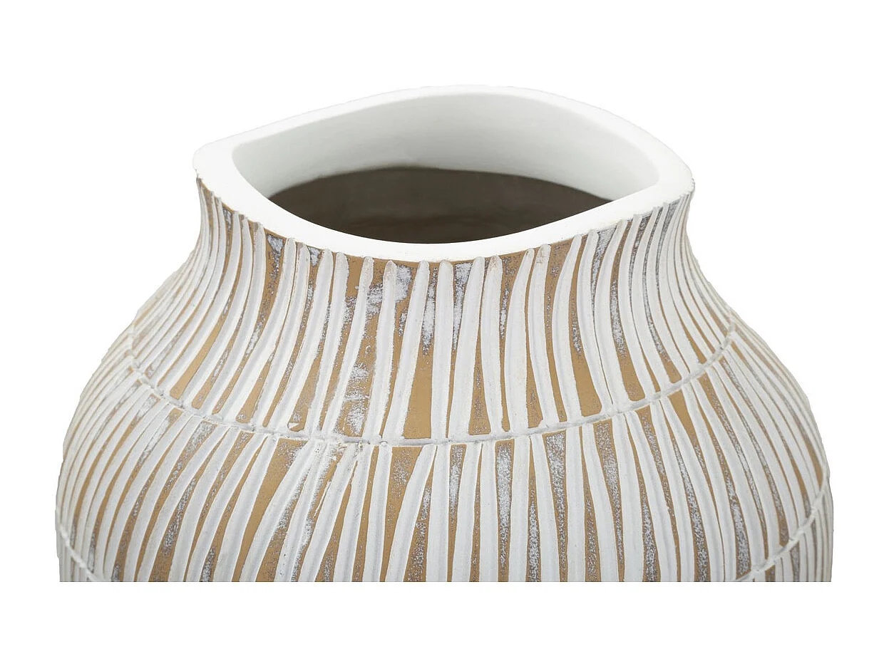 Vase Décoratif MF676, Blanc, 22x22x44 cm, Seven Design