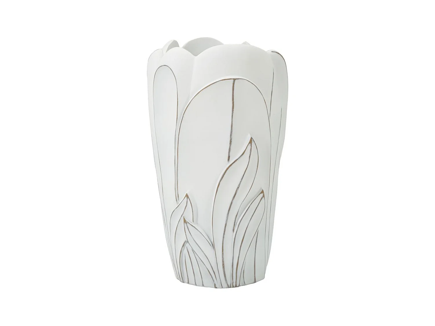 Vase Décoratif MF661, Blanc, 29x29x48 cm, Epikasa