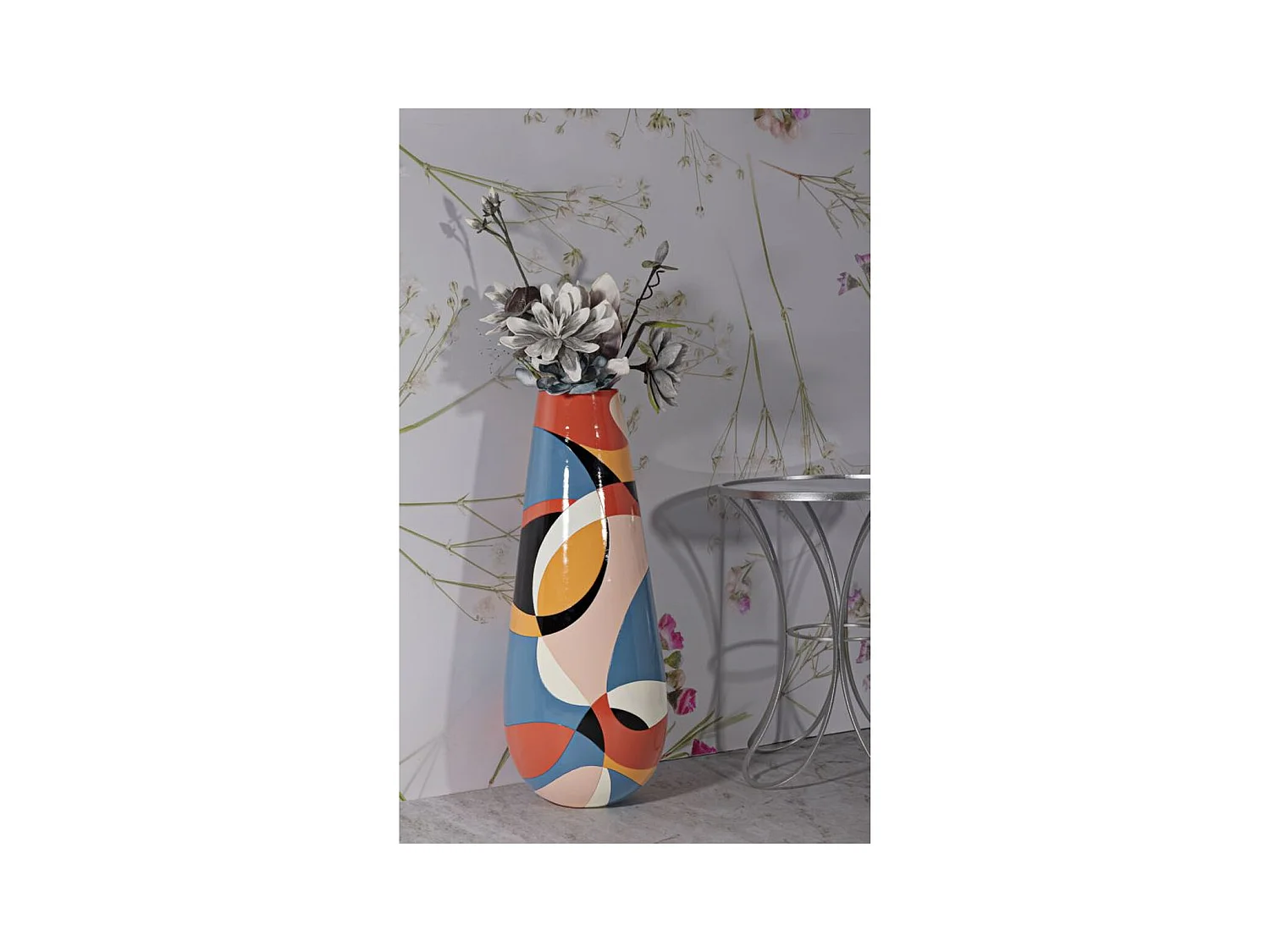 Vaso Decorativo MF657, Multicolore, 37x37x92 cm, Epikasa