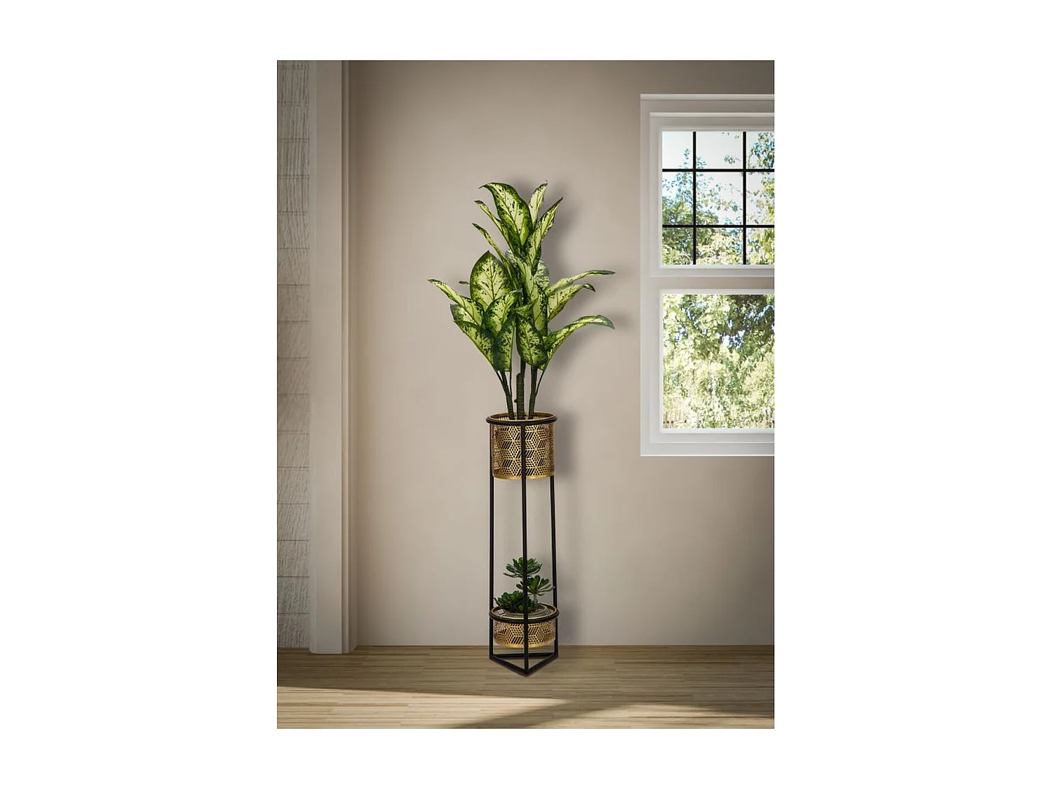 Cache Pot MF685, Or, 23x23x80 cm, Seven Design