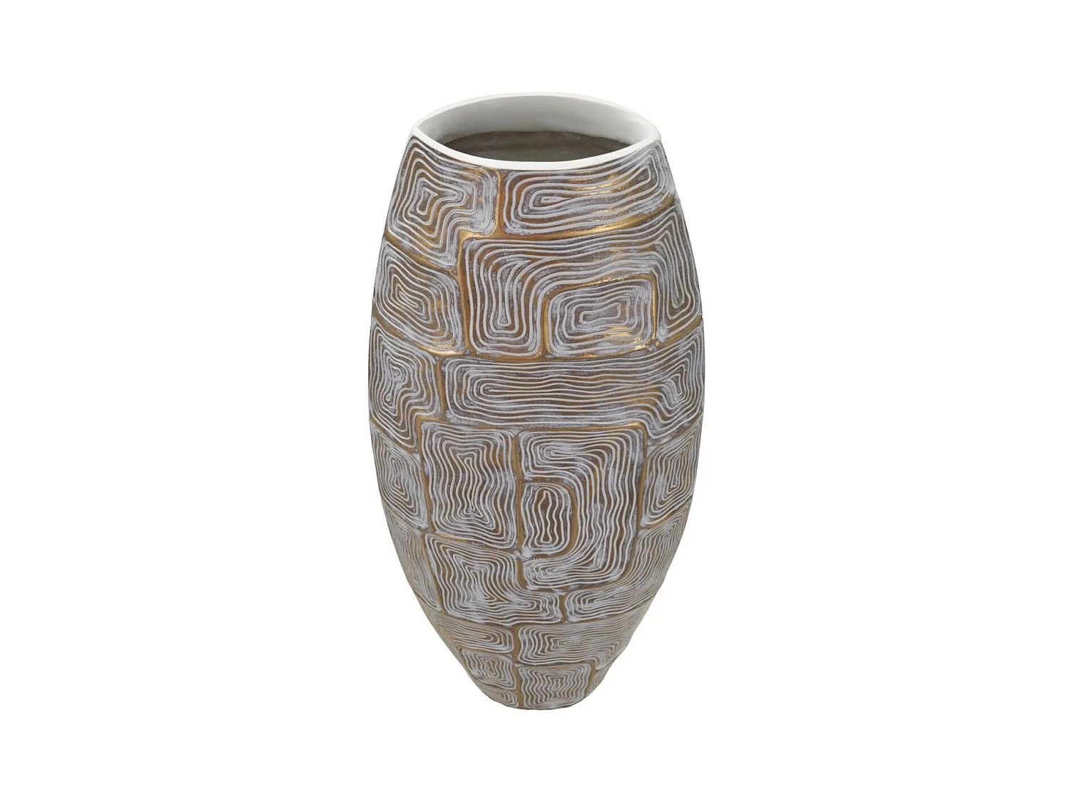 Vase Décoratif MF674, Or, 24x11,5x59,5 cm, Seven Design
