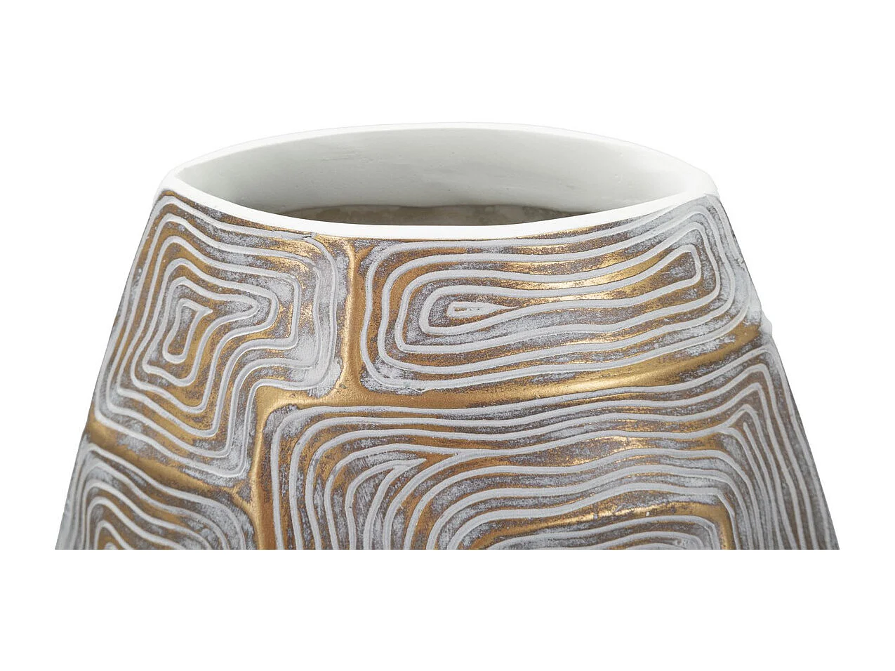 Jarrón Decorativo MF674, Oro, 24x11,5x59,5 cm, Seven Design