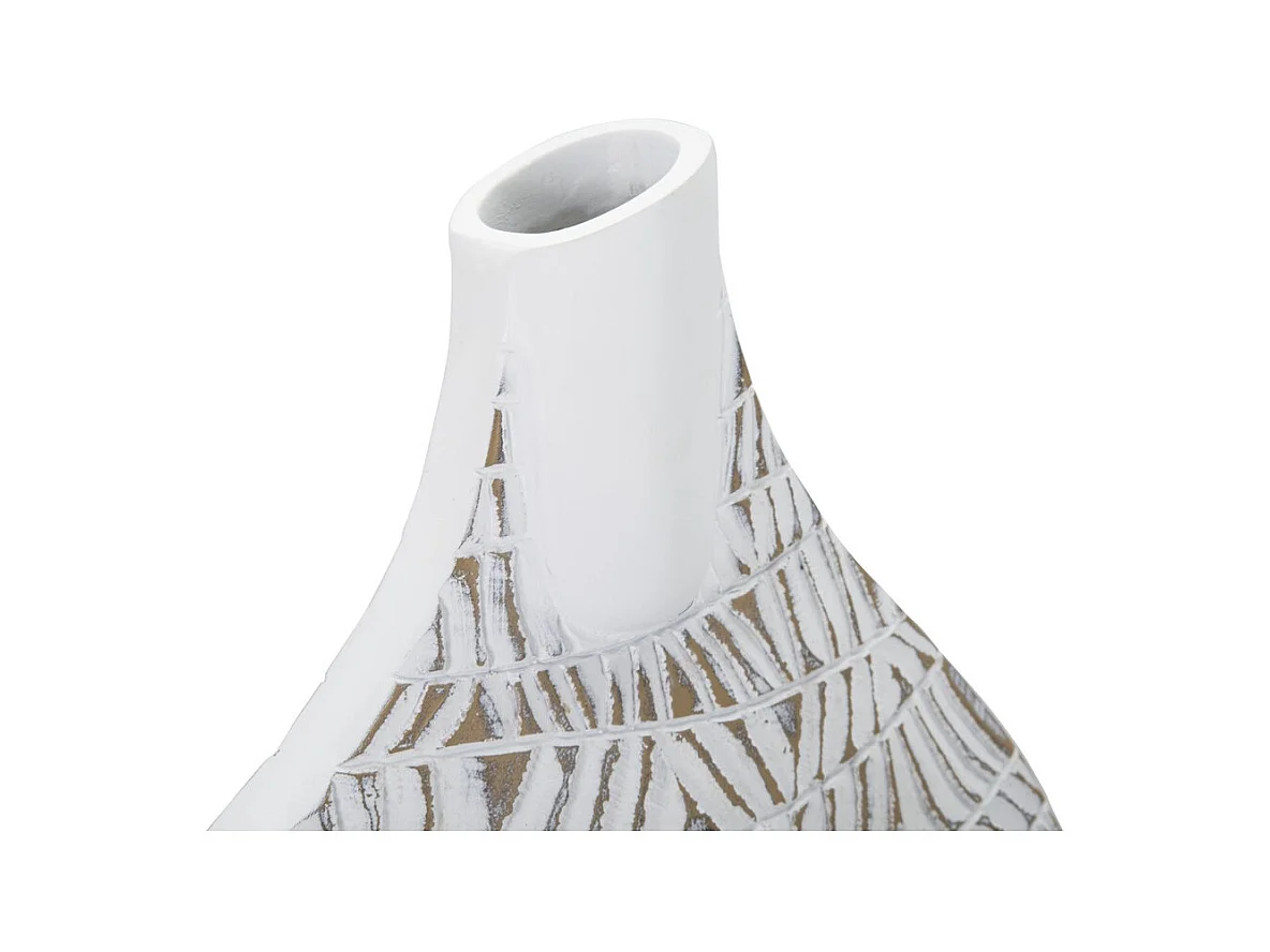 Decoratieve Vaas MF671, Wit, 30,5x11,5x46,5 cm, Epikasa