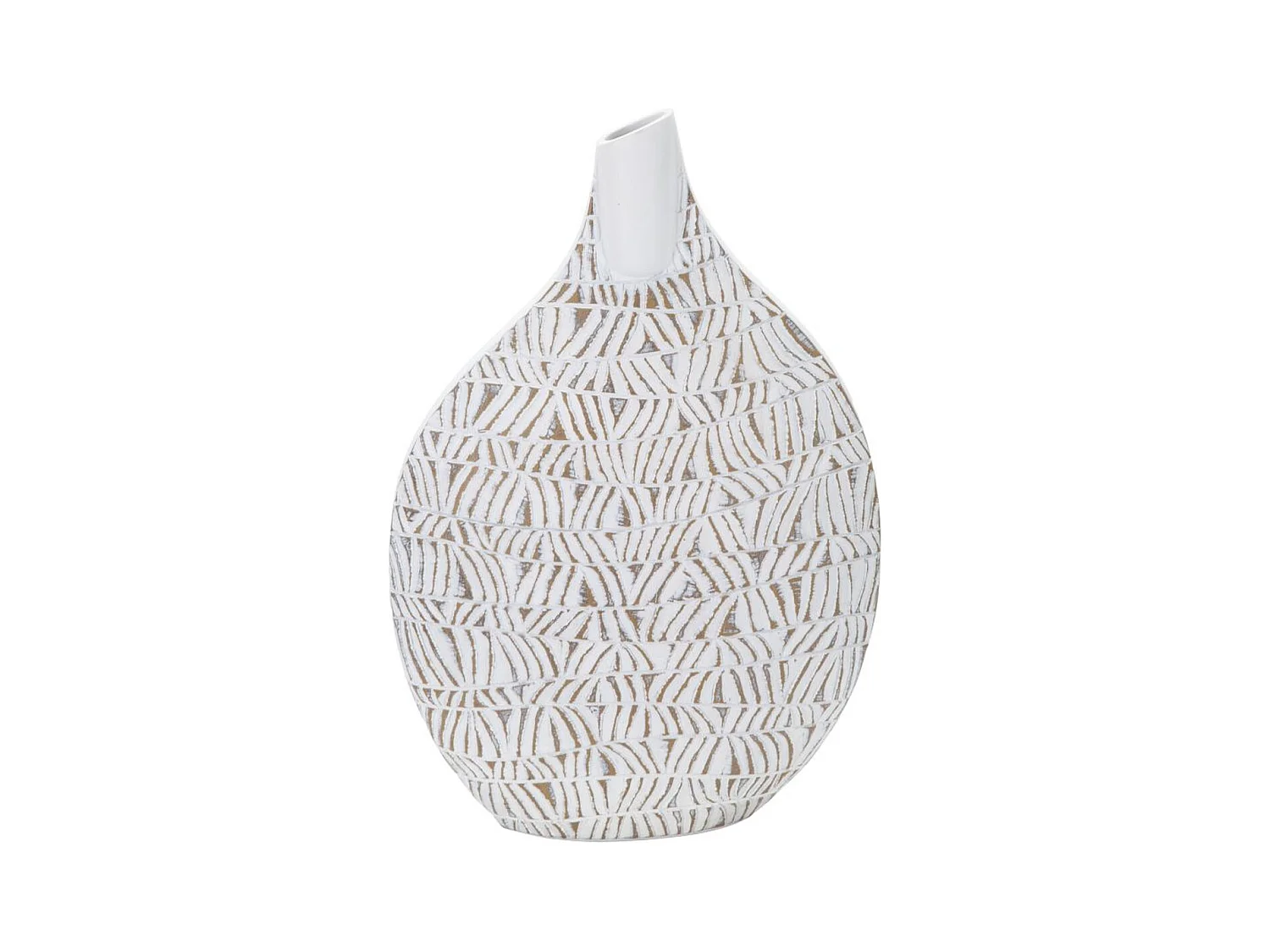 Vase Décoratif MF671, Blanc, 30,5x11,5x46,5 cm, Epikasa