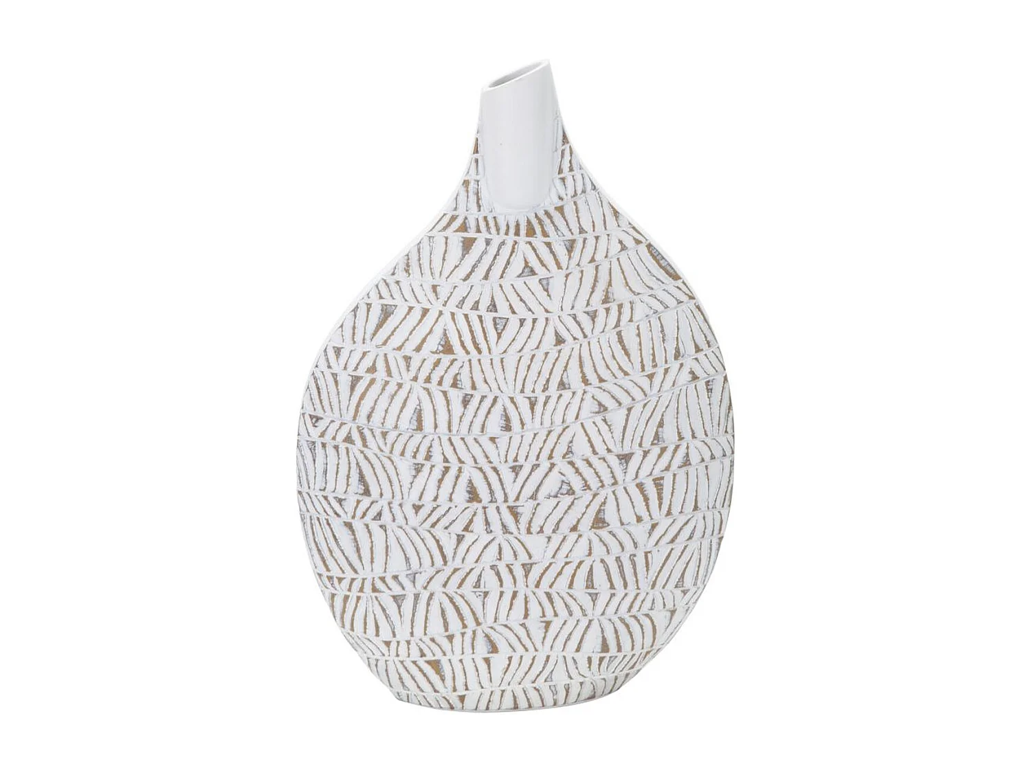 Vase Décoratif MF671, Blanc, 30,5x11,5x46,5 cm, Seven Design
