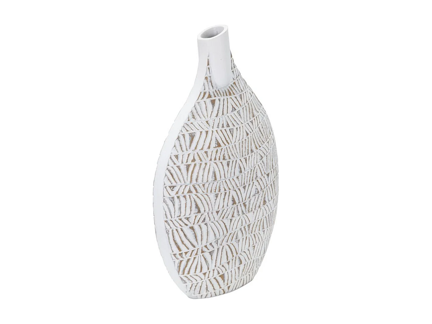 Vase Décoratif MF671, Blanc, 30,5x11,5x46,5 cm, Seven Design