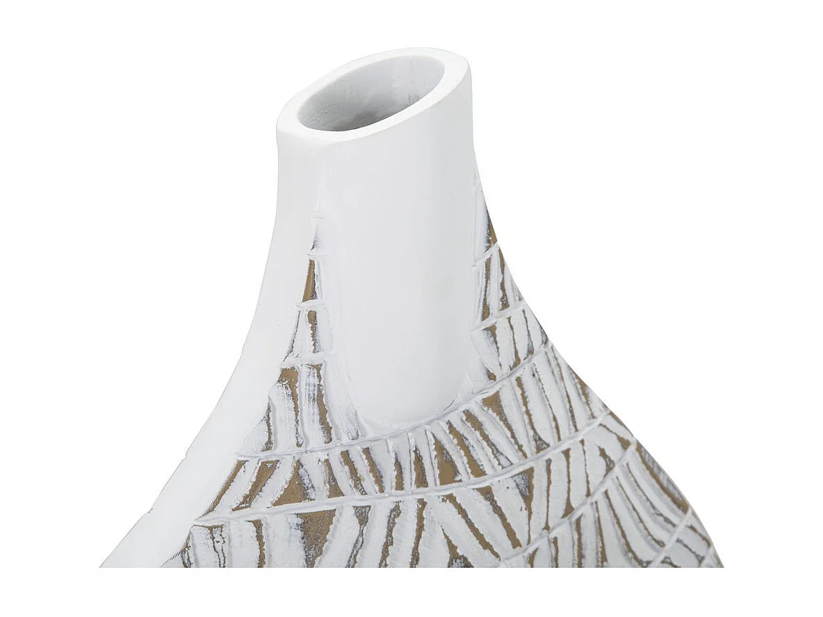 Vase Décoratif MF671, Blanc, 30,5x11,5x46,5 cm, Seven Design