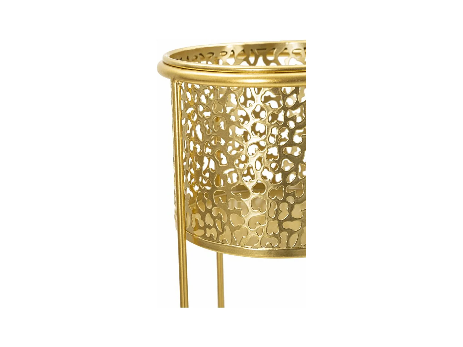 Lot de 2 Cache Pots MF407, Or, 17x17x46 cm, Seven Design