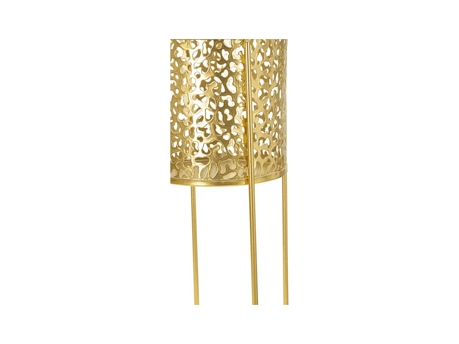 Lot de 2 Cache Pots MF407, Or, 17x17x46 cm, Seven Design