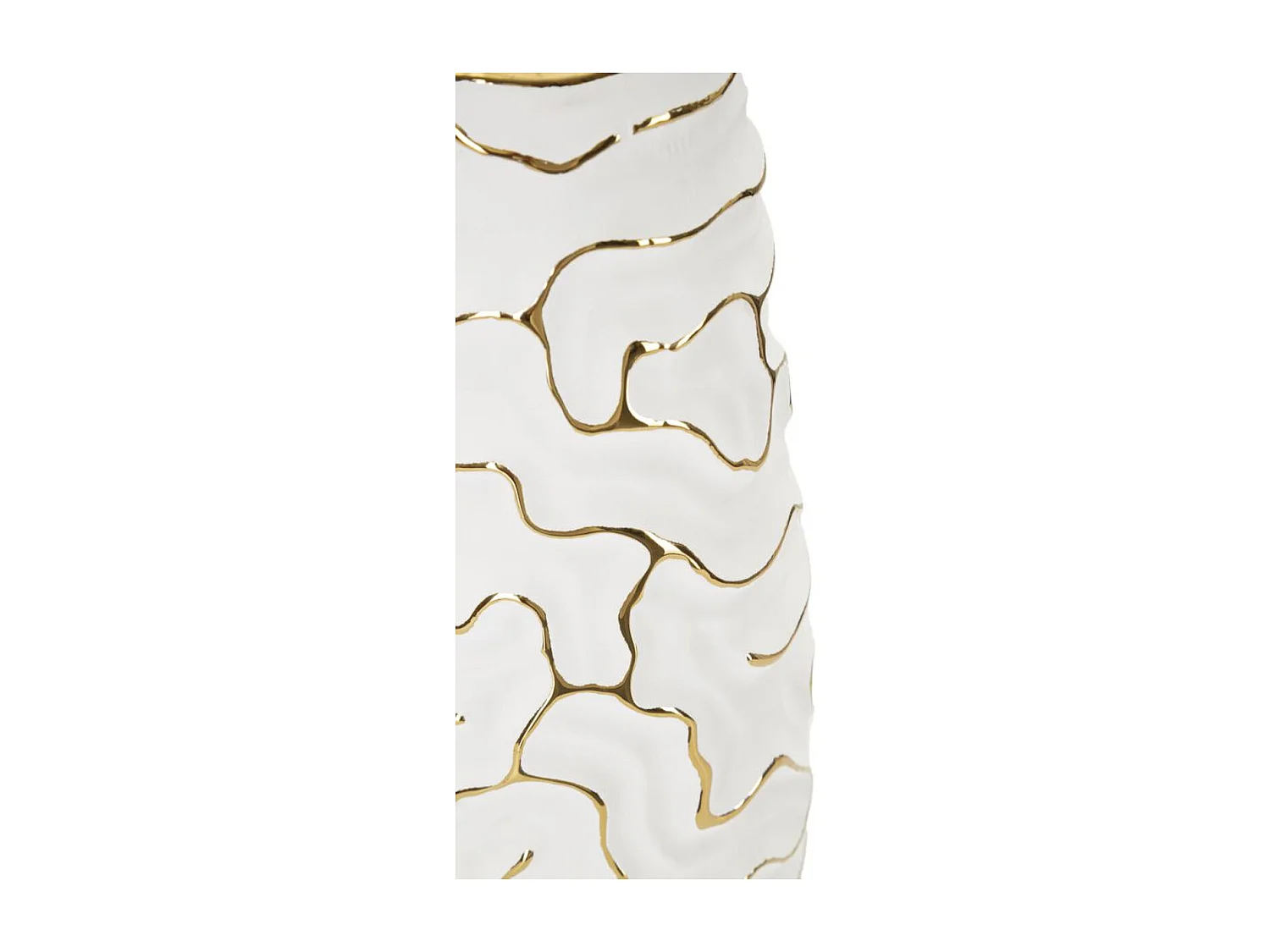 Vase Décoratif MF649, Blanc, 12x12x29,5 cm, Seven Design