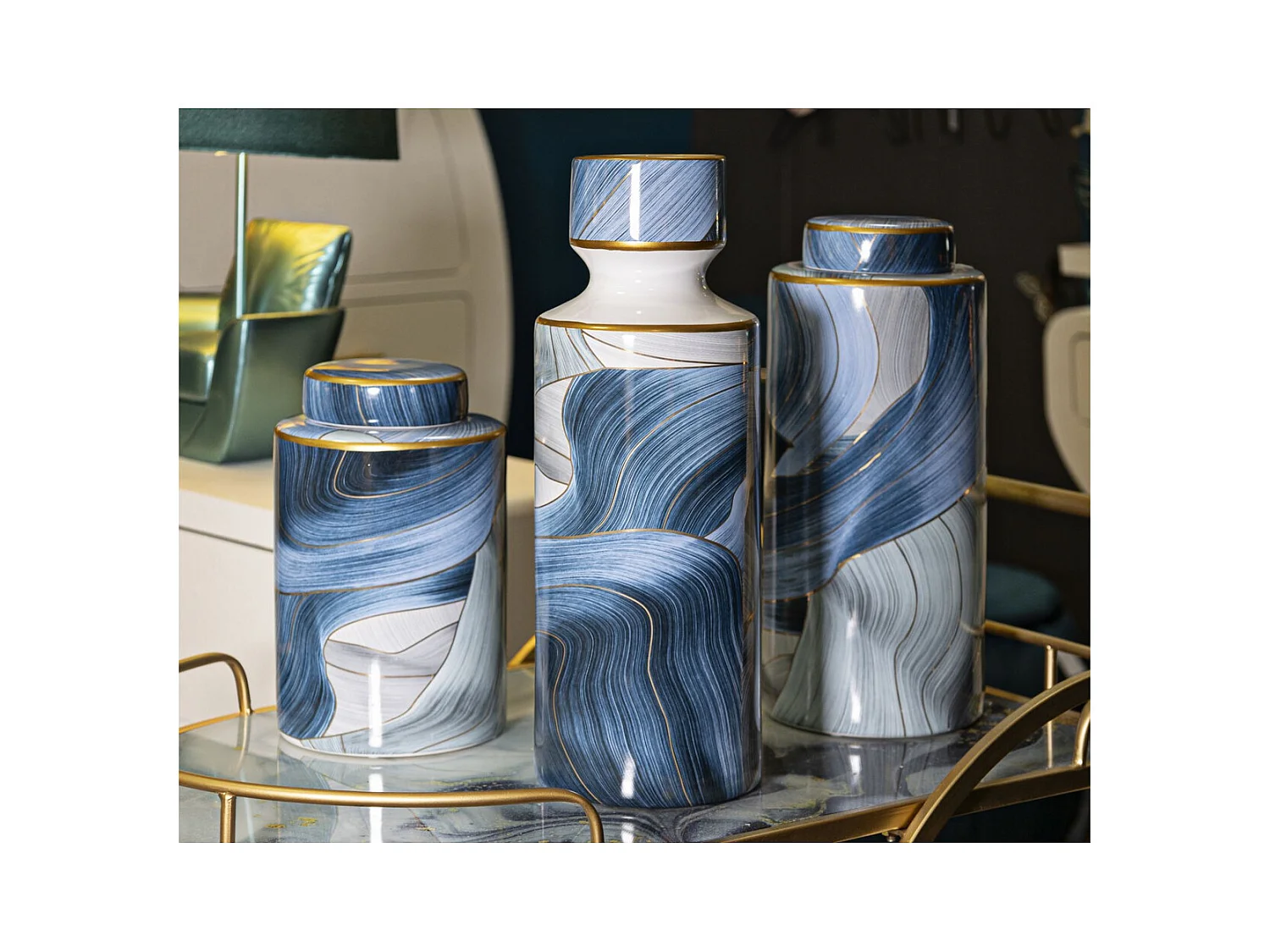 Vase Décoratif MF634, Multicouleur, 15x15x34 cm, Seven Design