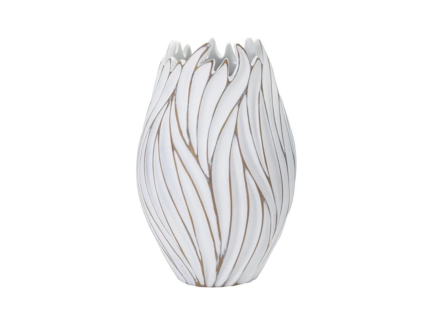 Vase Décoratif MF668, Blanc, 27x27x41,5 cm, Epikasa
