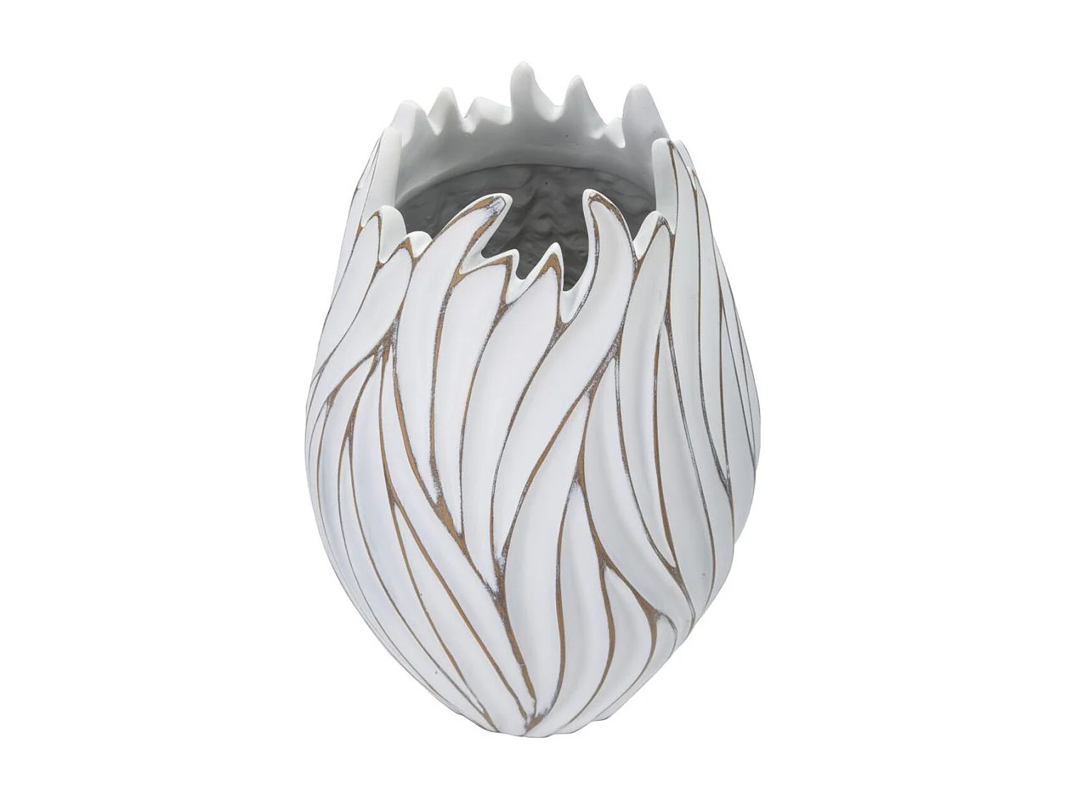 Vase Décoratif MF668, Blanc, 27x27x41,5 cm, Seven Design
