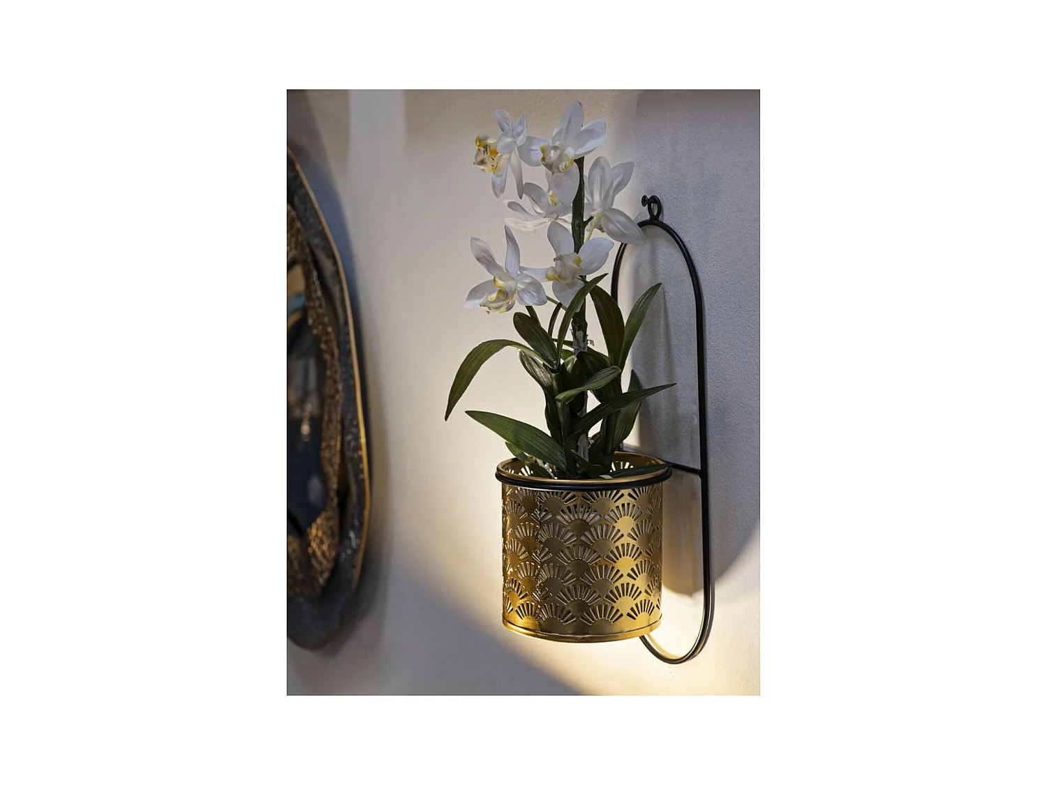 Doniczka na Rośliny MF687, Złoto, 14x14x37 cm, Epikasa