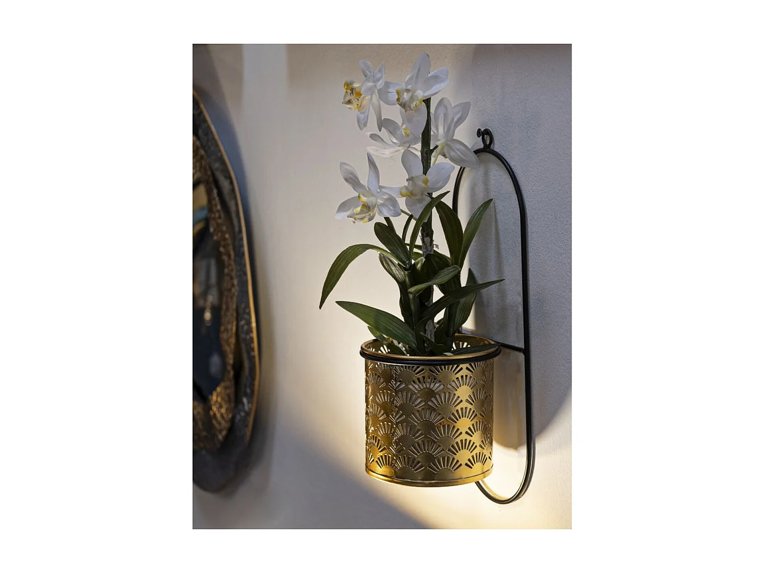 Doniczka na Rośliny MF687, Złoto, 14x14x37 cm, Seven Design