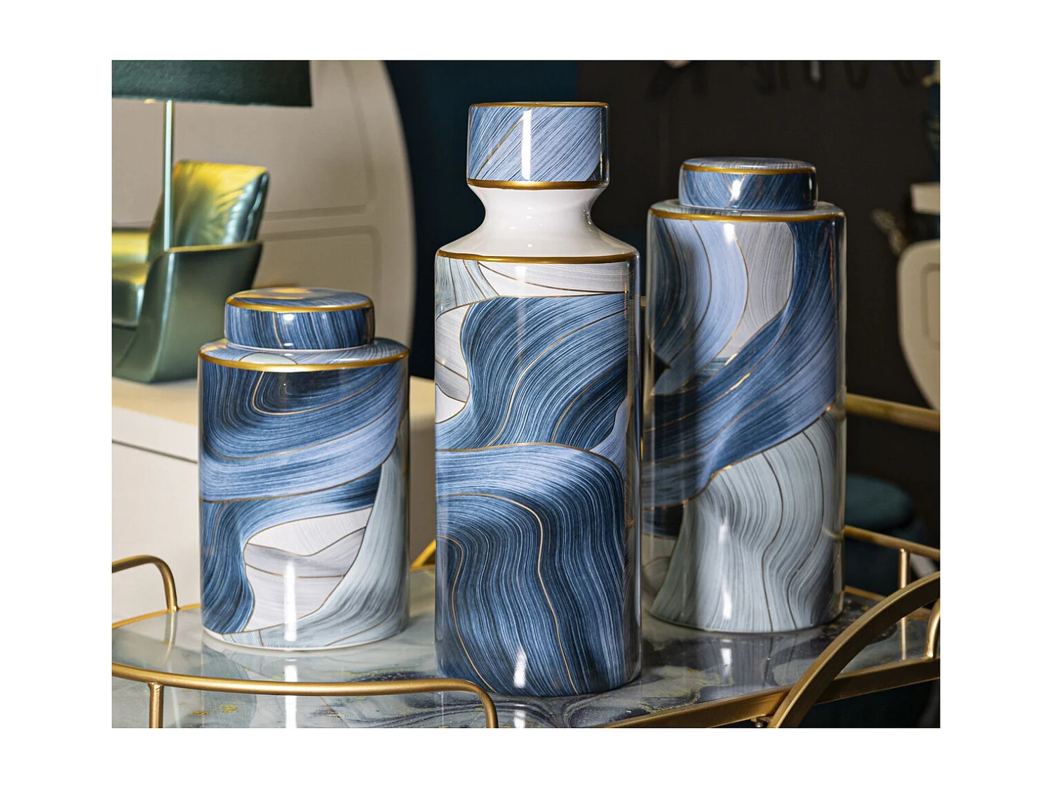 Vaso Decorativo MF645, Multicolorido, 15x15x24 cm, Seven Design