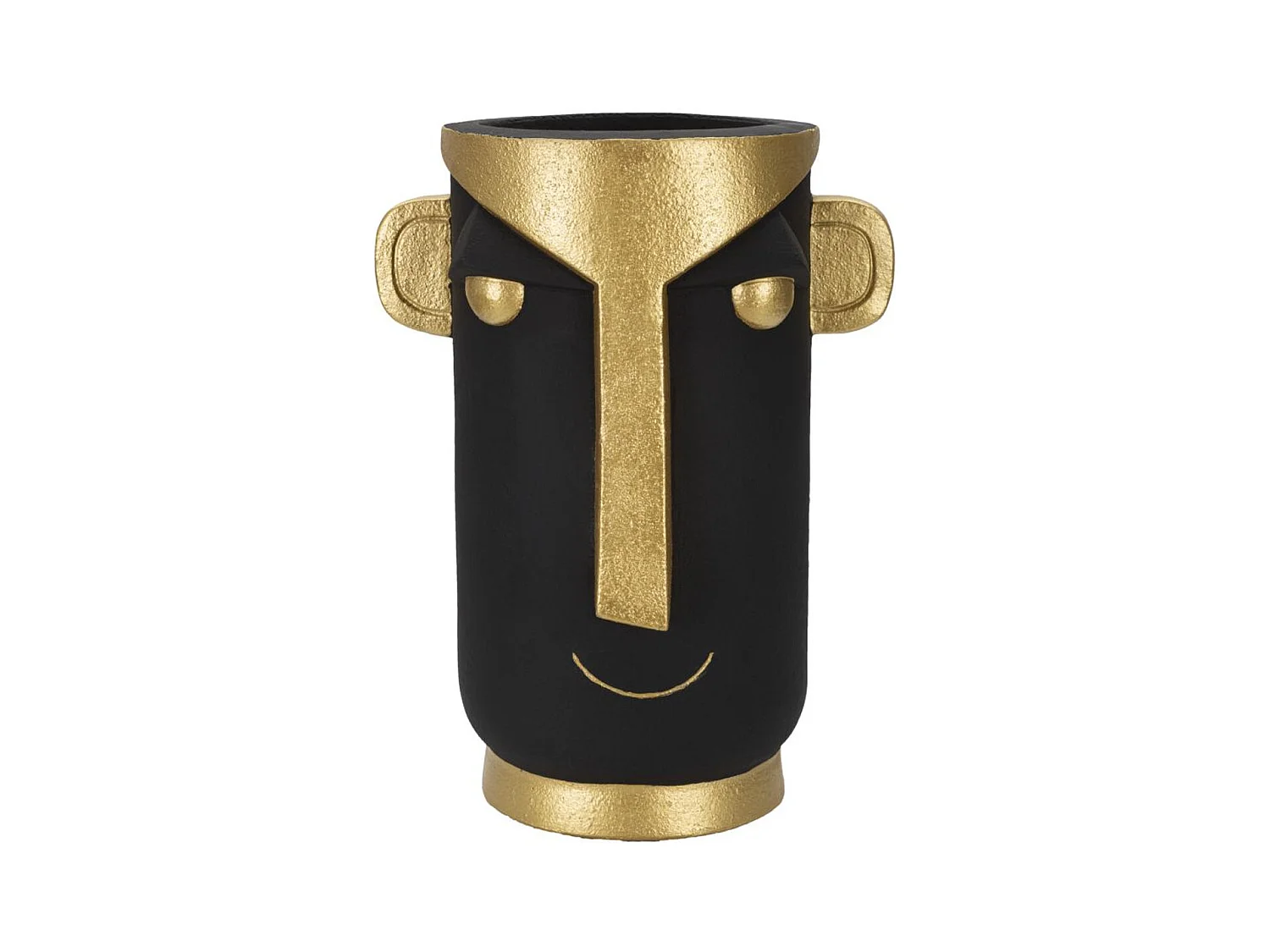 Wazon Dekoracyjny Twarz 22, Czarny, 30x23,5x40 cm, Epikasa