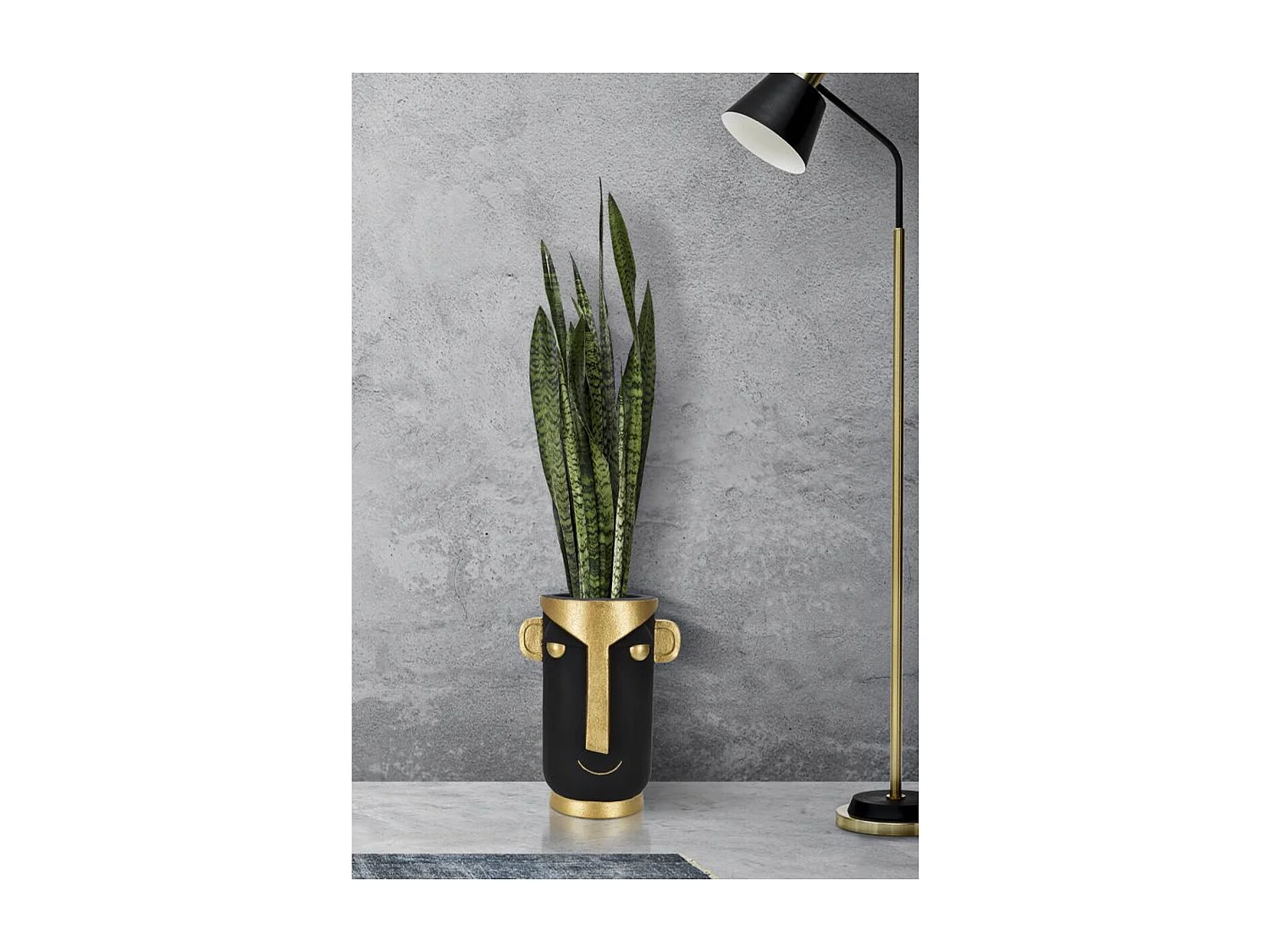 Vaso Decorativo Viso 22, Nero, 30x23,5x40 cm, Seven Design