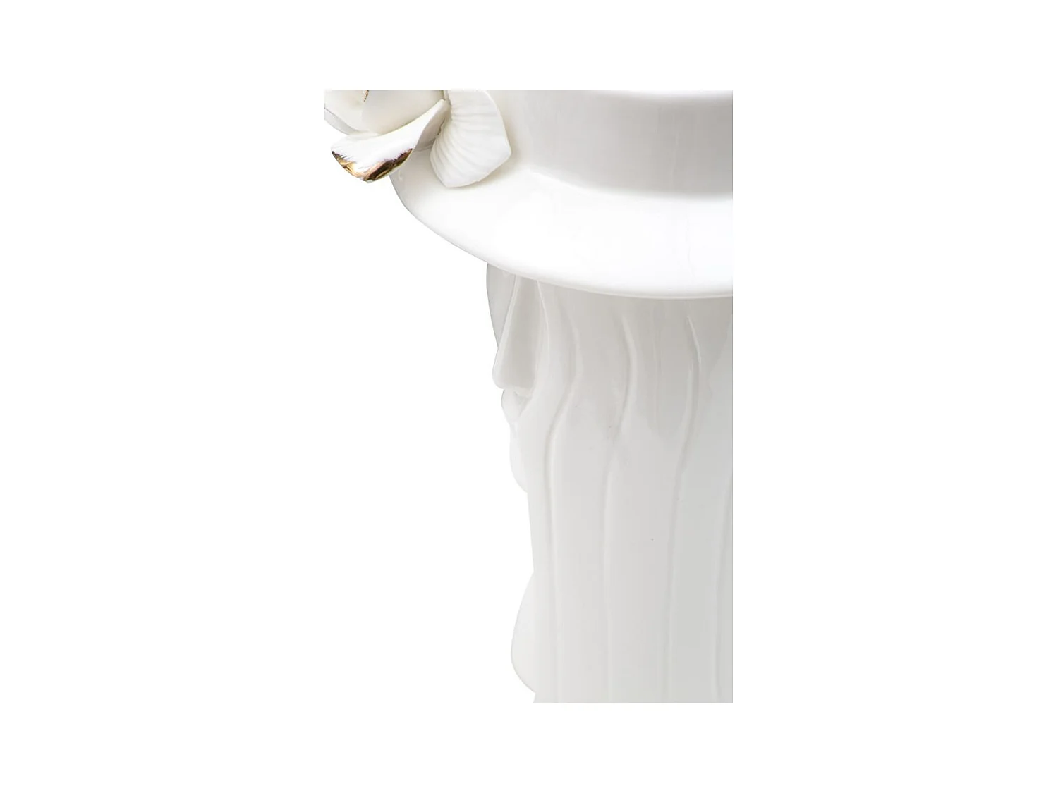 Wazon Dekoracyjny Twarz 29, Biały, 15x13,3x23,5 cm, Epikasa