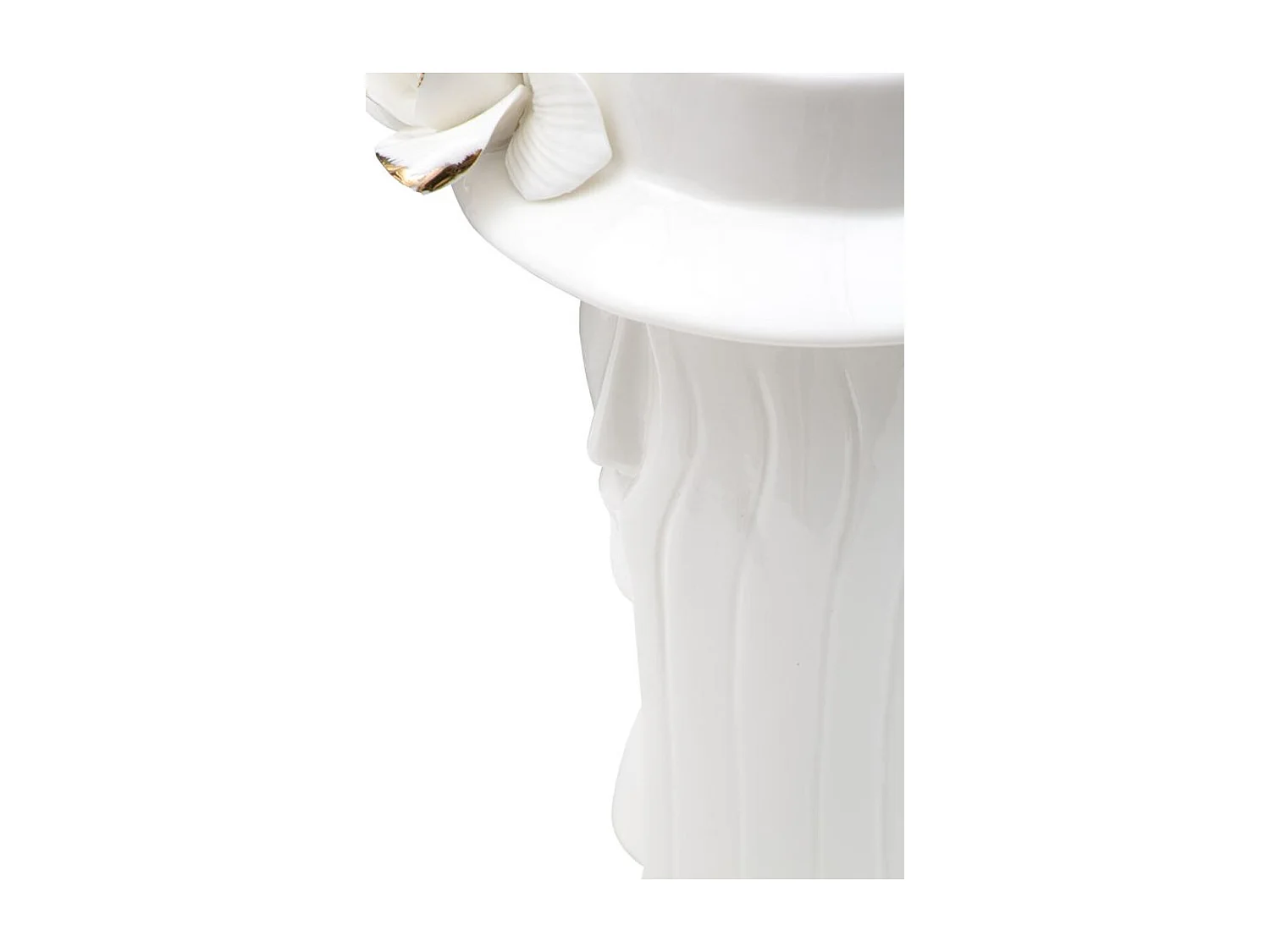 Vase Décoratif Visage 29, Blanc, 15x13,3x23,5 cm, Seven Design