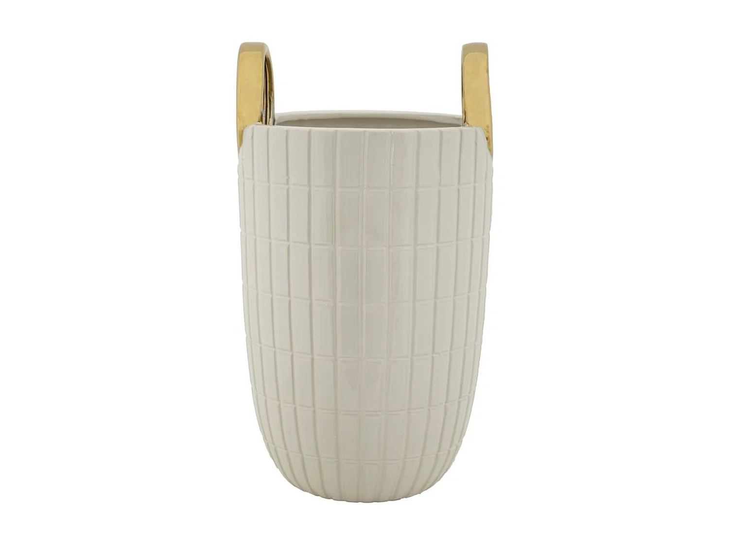 Vase Décoratif MF648, Blanc, 18x18x25 cm, Seven Design