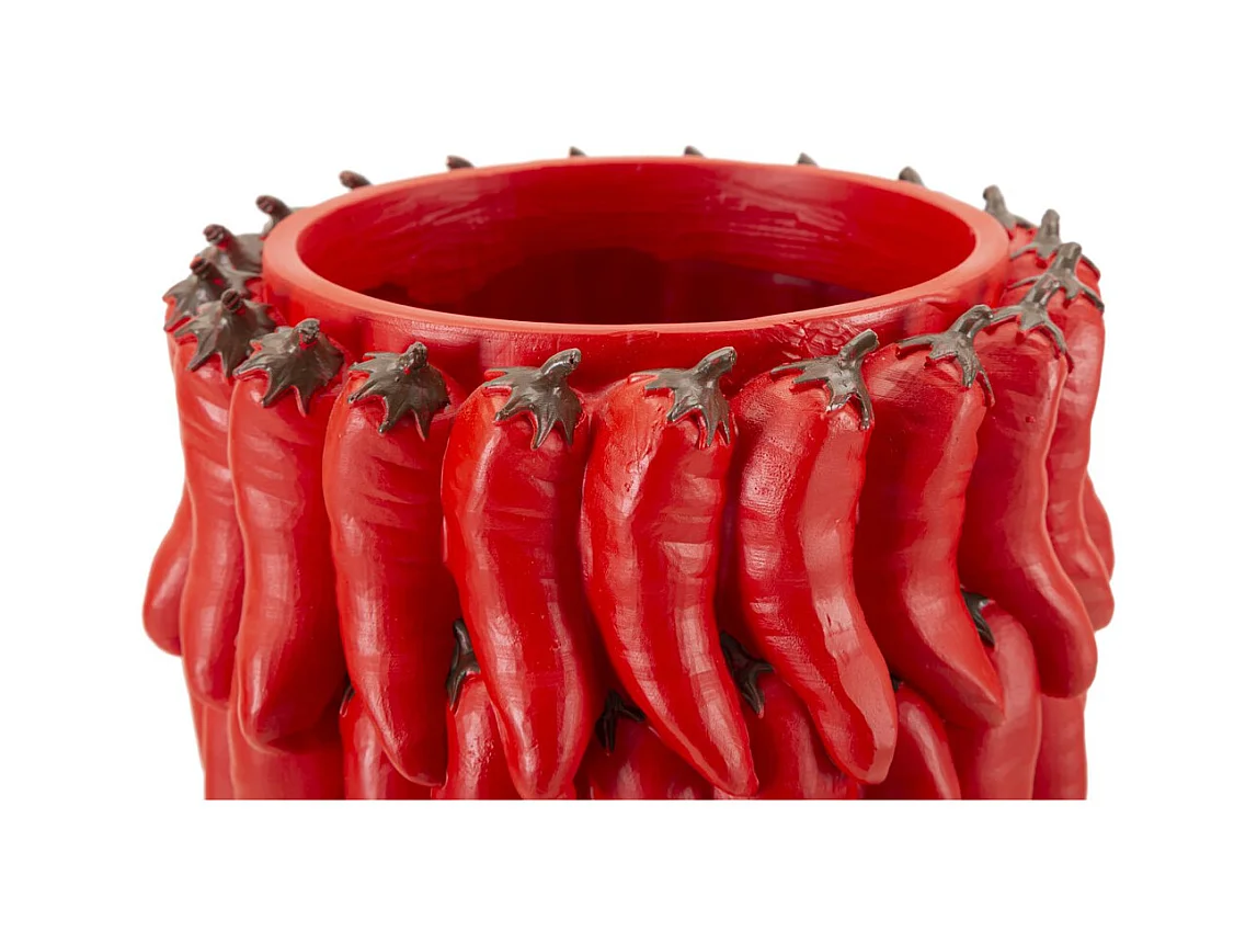 Wazon Dekoracyjny Chilli, Czerwony, 20x20x34 cm, Epikasa