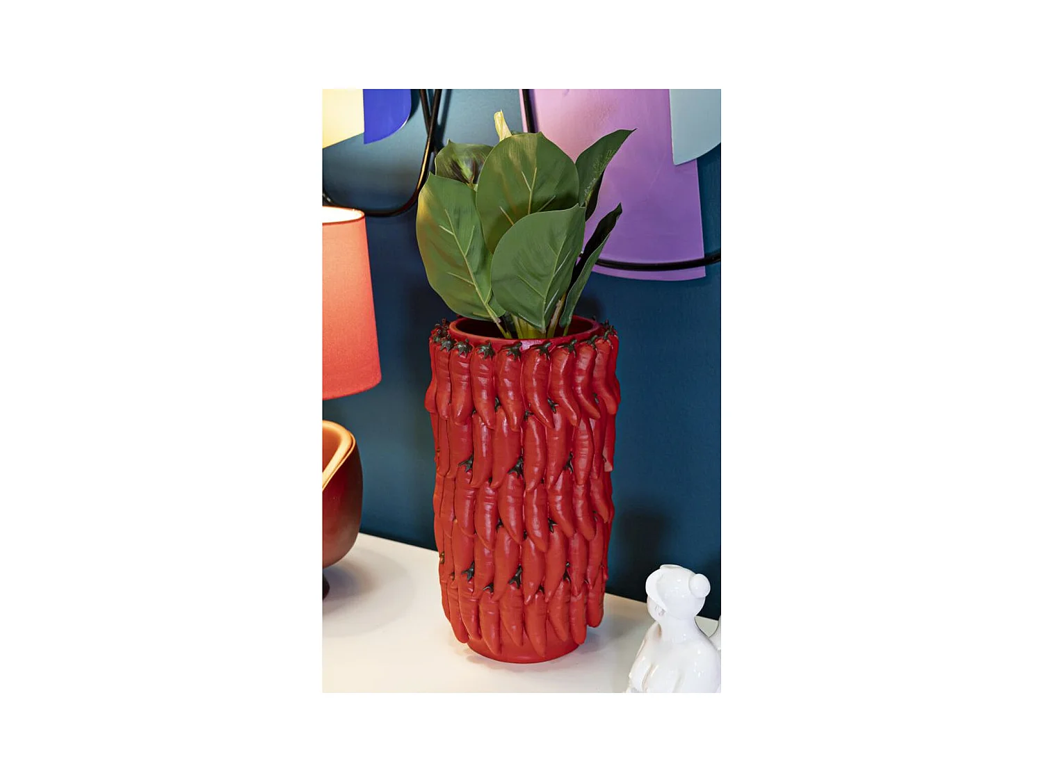 Wazon Dekoracyjny Chilli, Czerwony, 20x20x34 cm, Epikasa