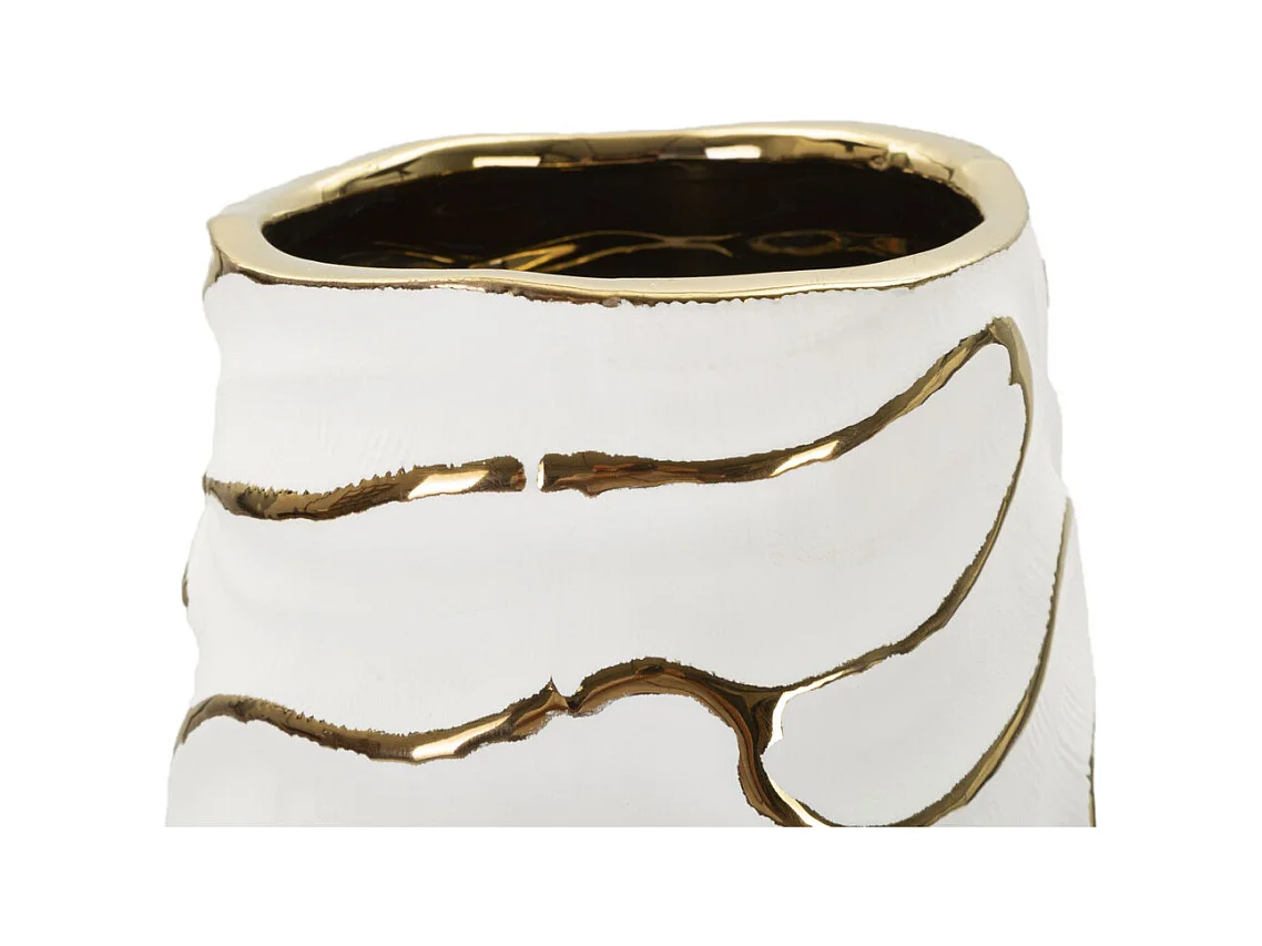 Wazon Dekoracyjny MF641, Biały, 14,5x14,5x39,5 cm, Epikasa