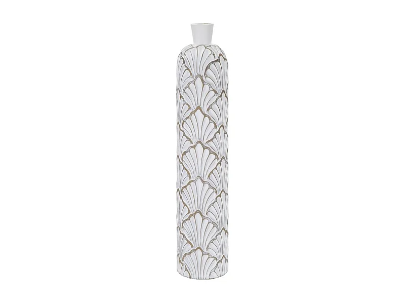 Vase Décoratif MF664, Blanc, 15,5x15,5x74 cm, Seven Design