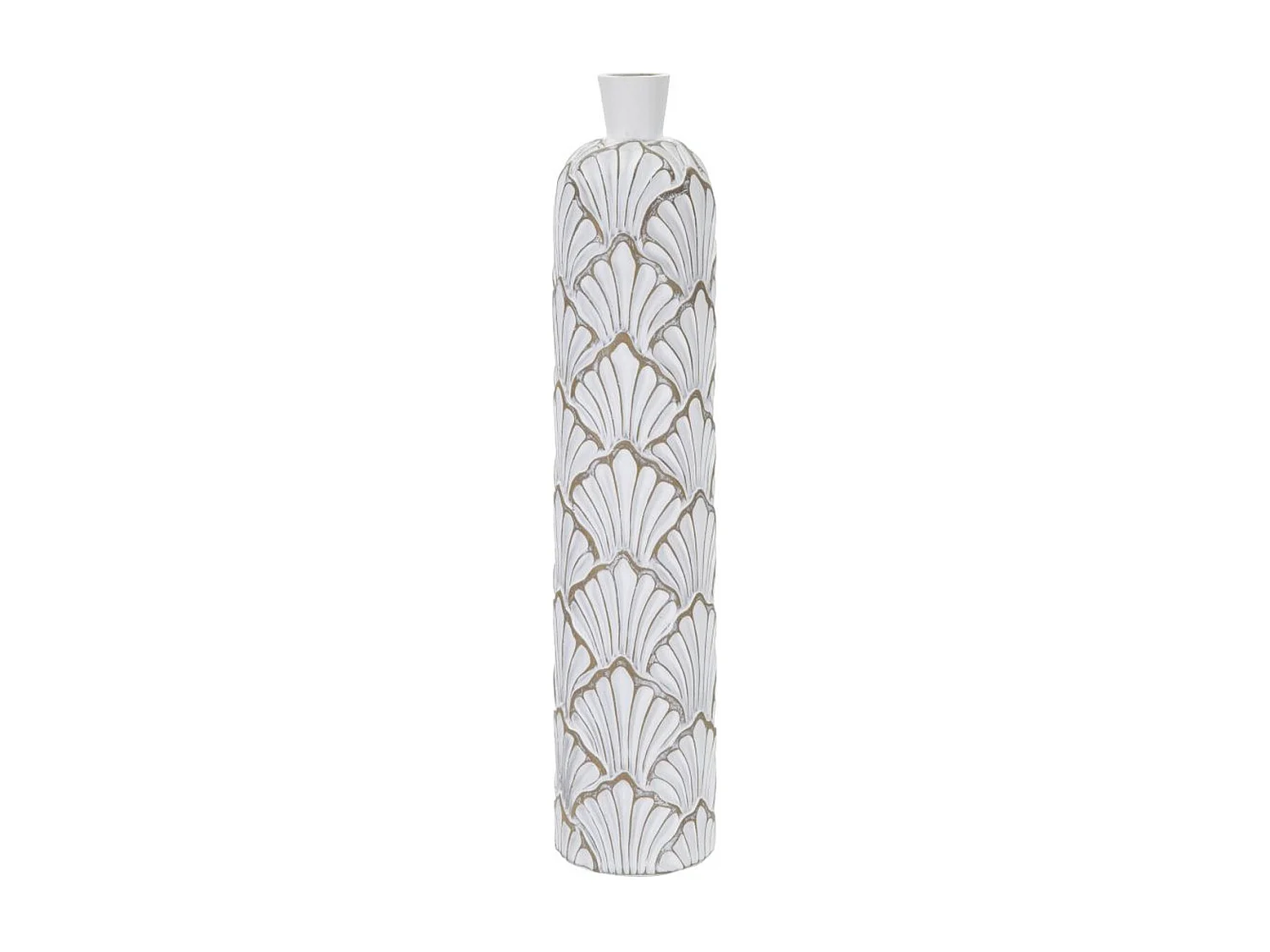 Vase Décoratif MF664, Blanc, 15,5x15,5x74 cm, Seven Design