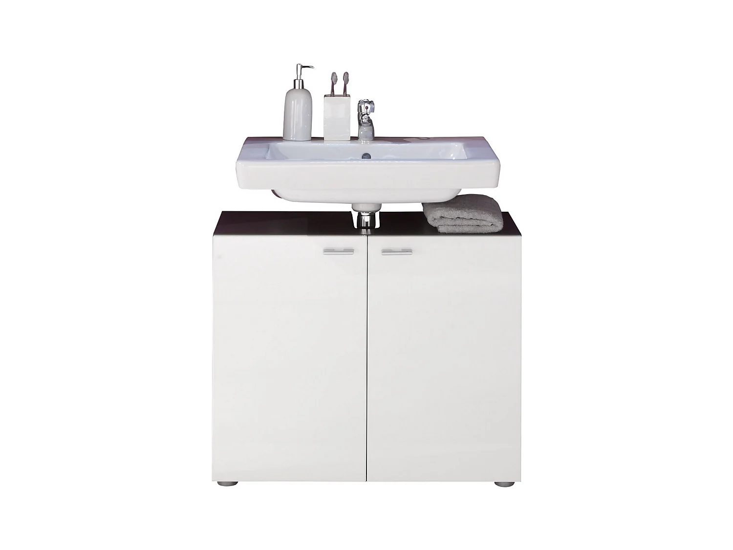 Mobile Sotto Lavabo Tetis, Bianco, 72x63x35 cm, EPIKASA