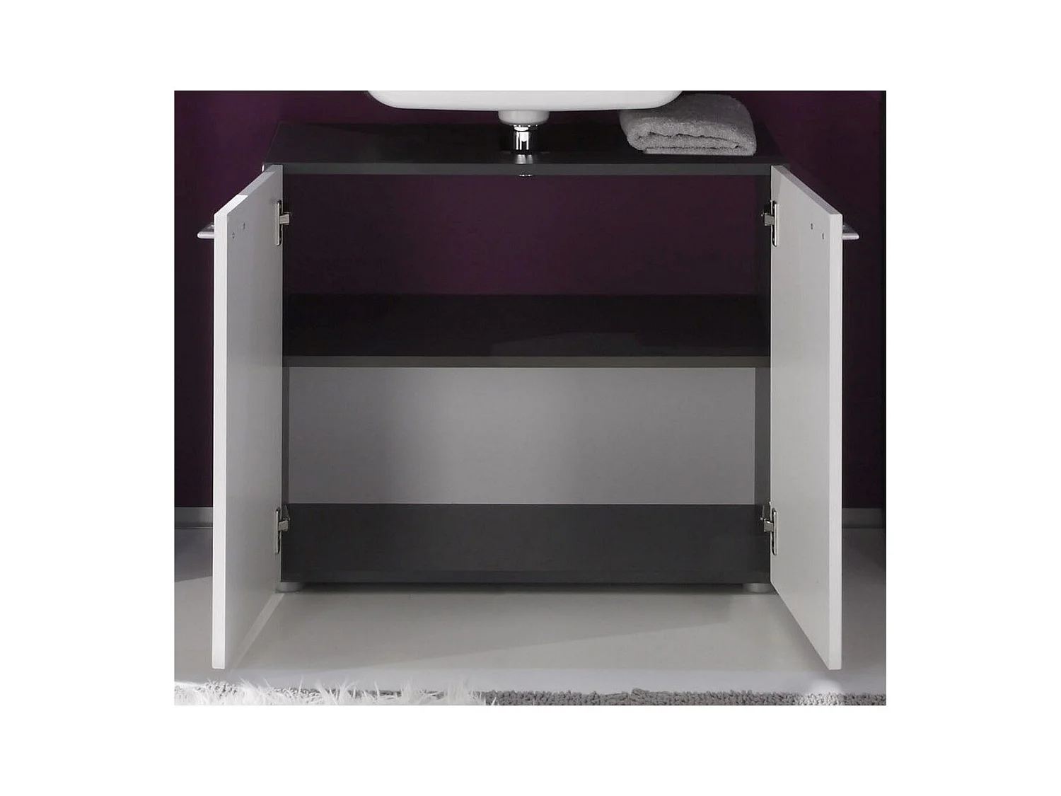 Mobile Sotto Lavabo Tetis, Bianco, 72x63x35 cm, EPIKASA