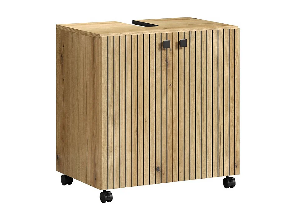 Meuble de Salle de Bain Sous Lavabo Pure, Marron, 60x42x64 cm, Seven Design