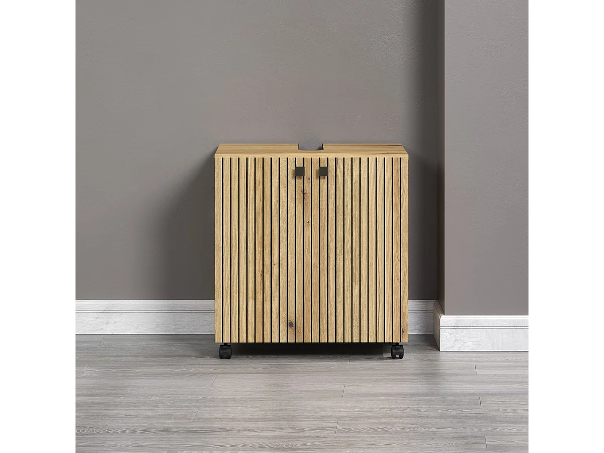 Meuble de Salle de Bain Sous Lavabo Pure, Marron, 60x42x64 cm, Seven Design