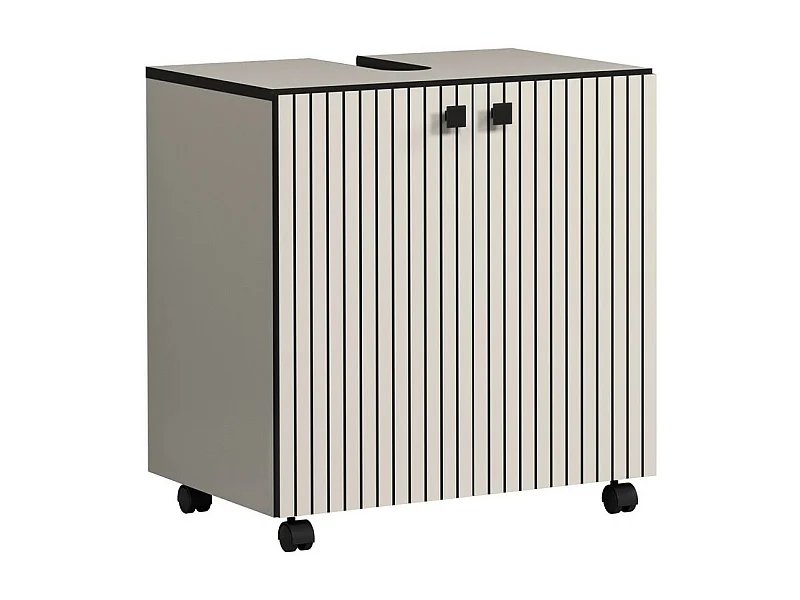 Meuble de Salle de Bain Sous Lavabo Pure, Gris, 60x42x64 cm, Seven Design