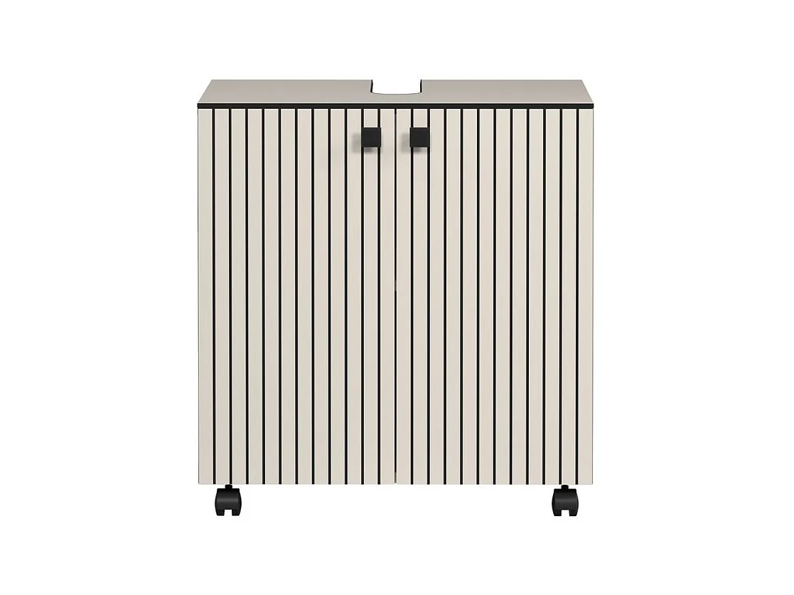 Meuble de Salle de Bain Sous Lavabo Pure, Gris, 60x42x64 cm, Seven Design