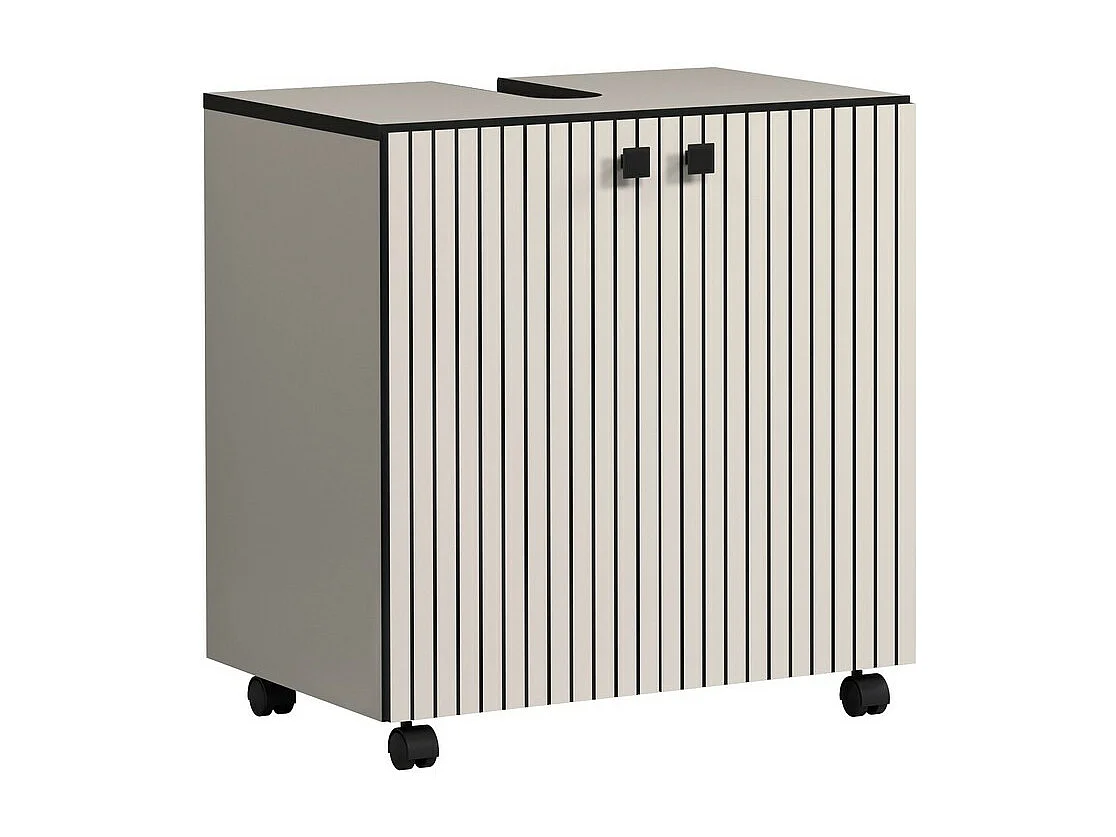 Meuble de Salle de Bain Sous Lavabo Pure, Gris, 60x42x64 cm, Seven Design