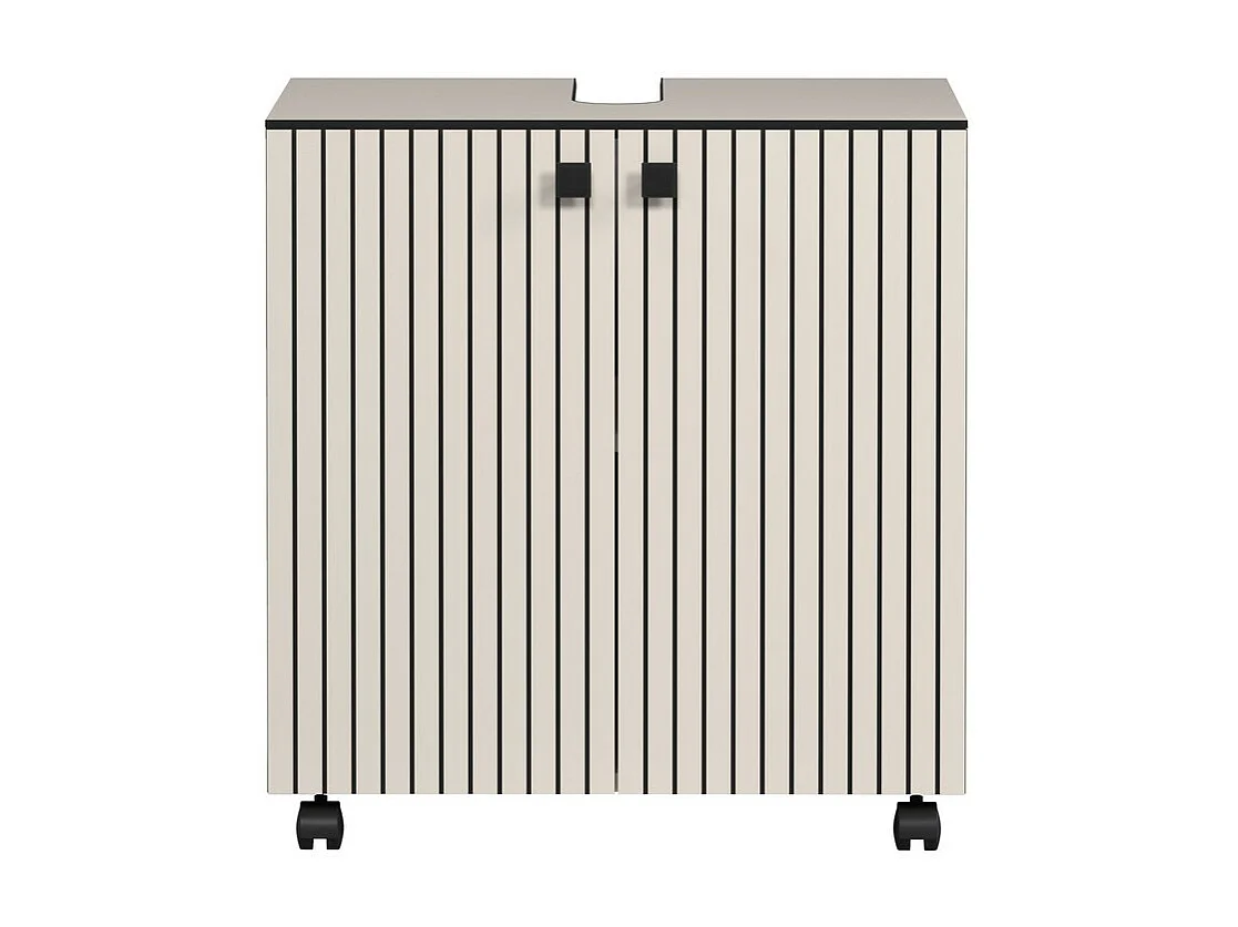 Meuble de Salle de Bain Sous Lavabo Pure, Gris, 60x42x64 cm, Seven Design