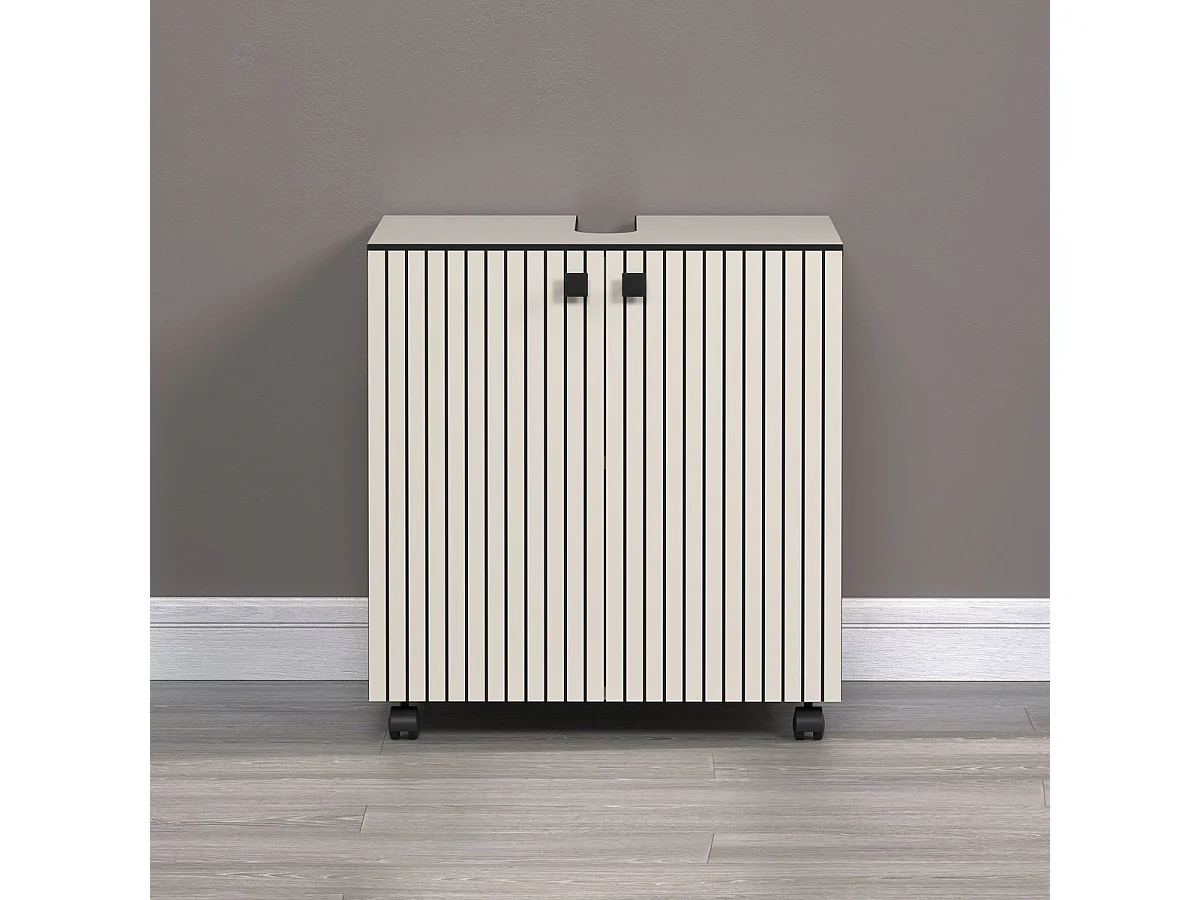 Meuble de Salle de Bain Sous Lavabo Pure, Gris, 60x42x64 cm, Seven Design