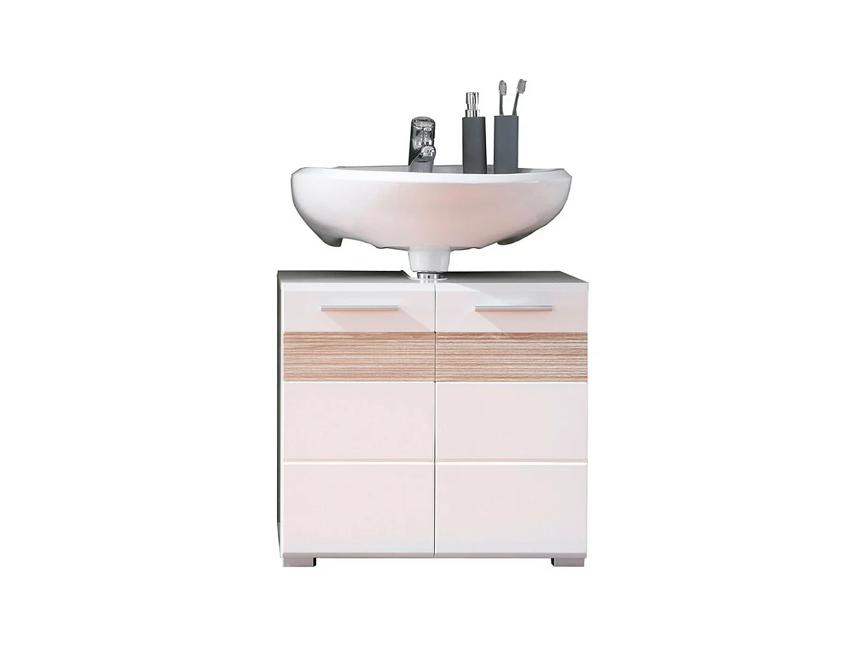 Mobile Sotto Lavabo Mezzo, Bianco, 60x56x34 cm, EPIKASA