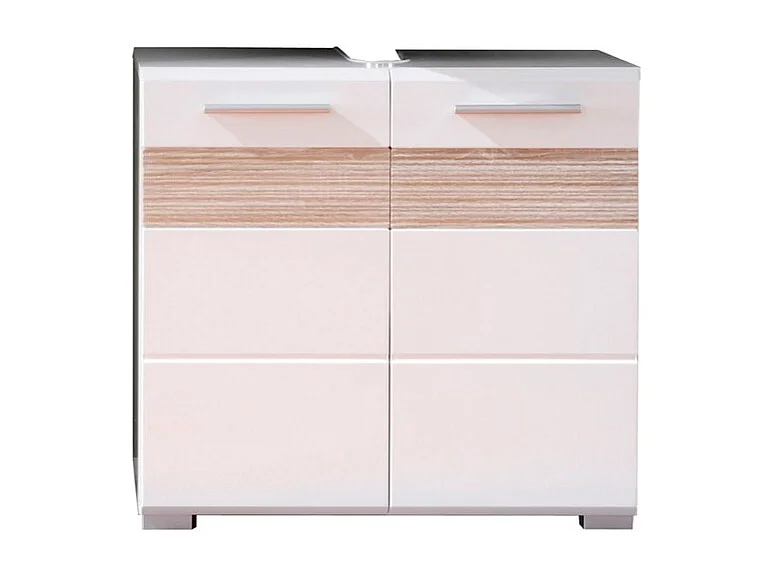 Meuble de Salle de Bain Sous Lavabo Mezzo, Blanc, 60x34x56 cm, Seven Design