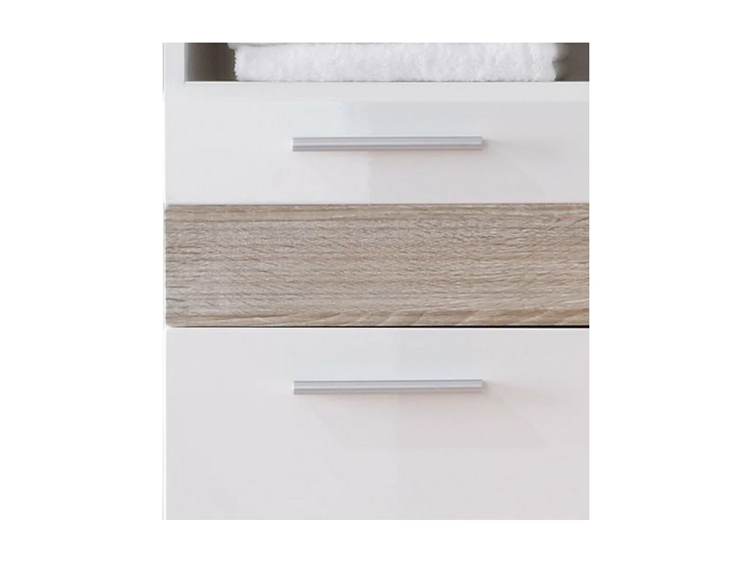 Meuble de Salle de Bain Sous Lavabo Mezzo, Blanc, 60x34x56 cm, Seven Design