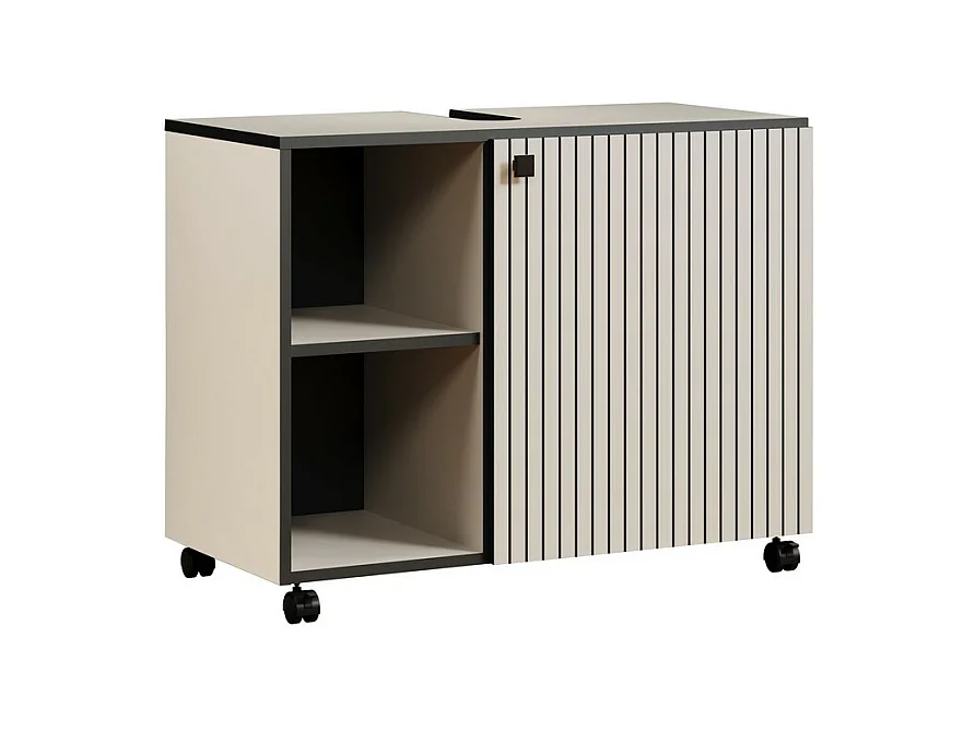 Badkamermeubel onder de Wastafel Pure, Grijs, 80x42x64 cm, Seven Design