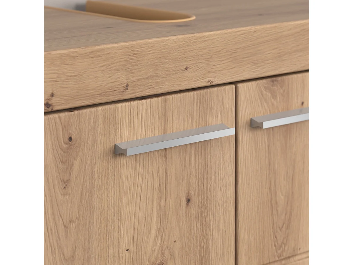 Meuble de Salle de Bain Sous Lavabo Amanda, Marron, 60x34x56 cm, Seven Design