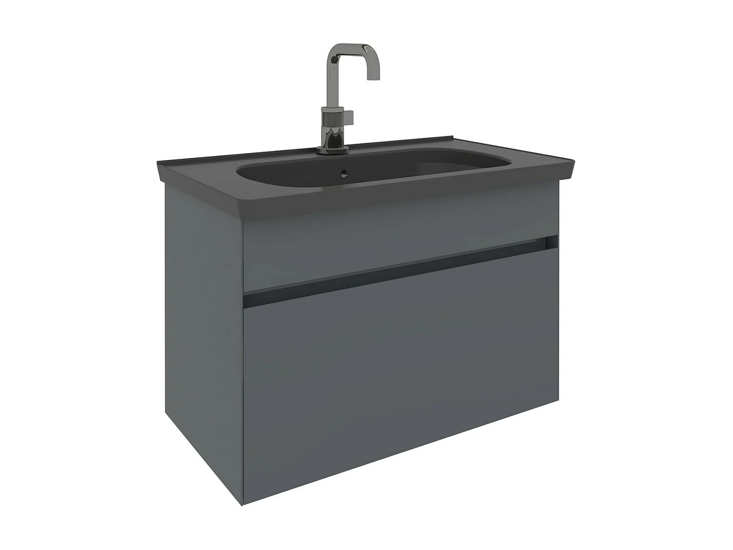 Onder Wastafel Eenheid Premiere, Grijs, 43x96x50 cm, EPIKASA