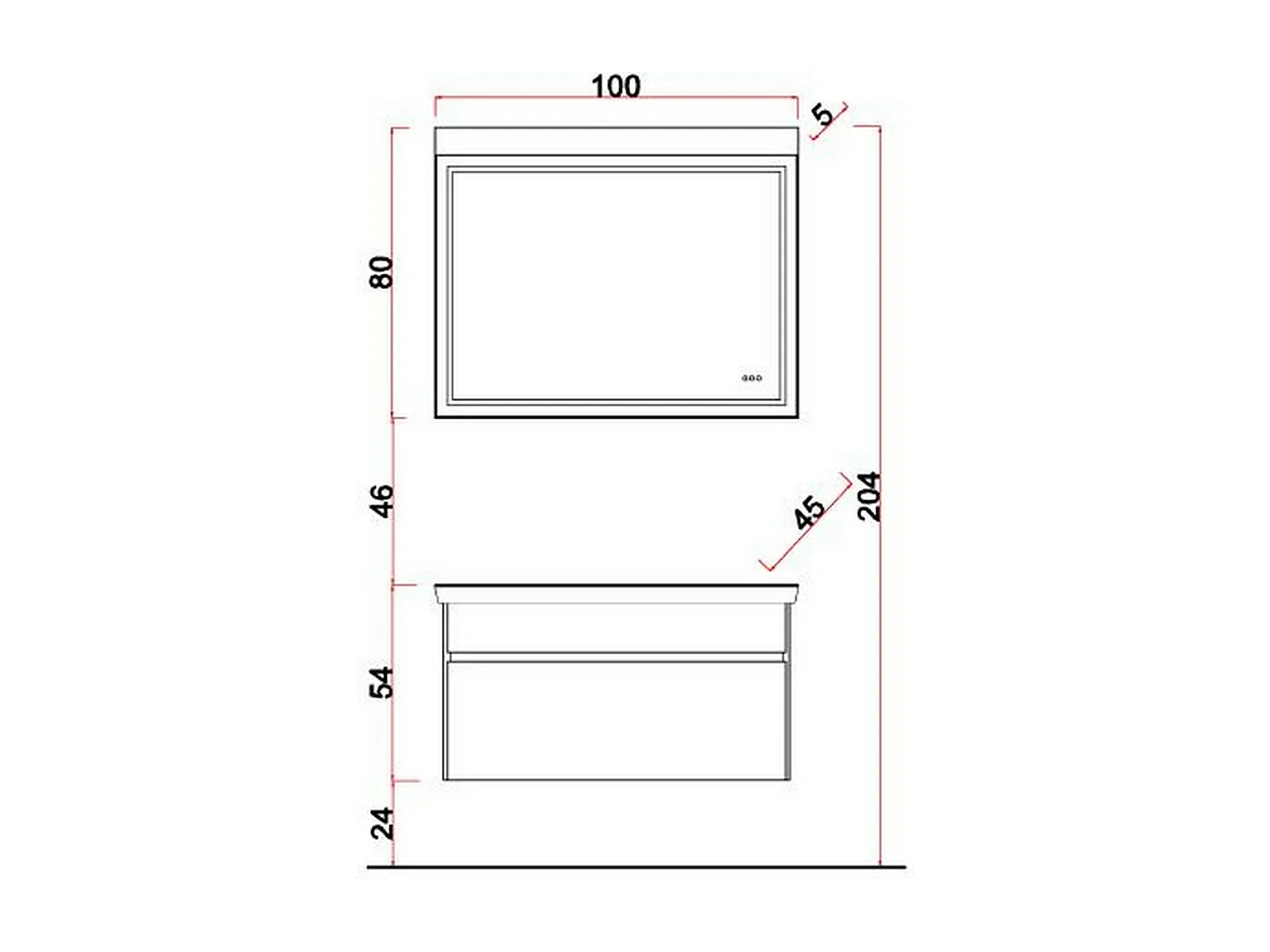 Onder Wastafel Eenheid Premiere, Grijs, 43x96x50 cm, EPIKASA