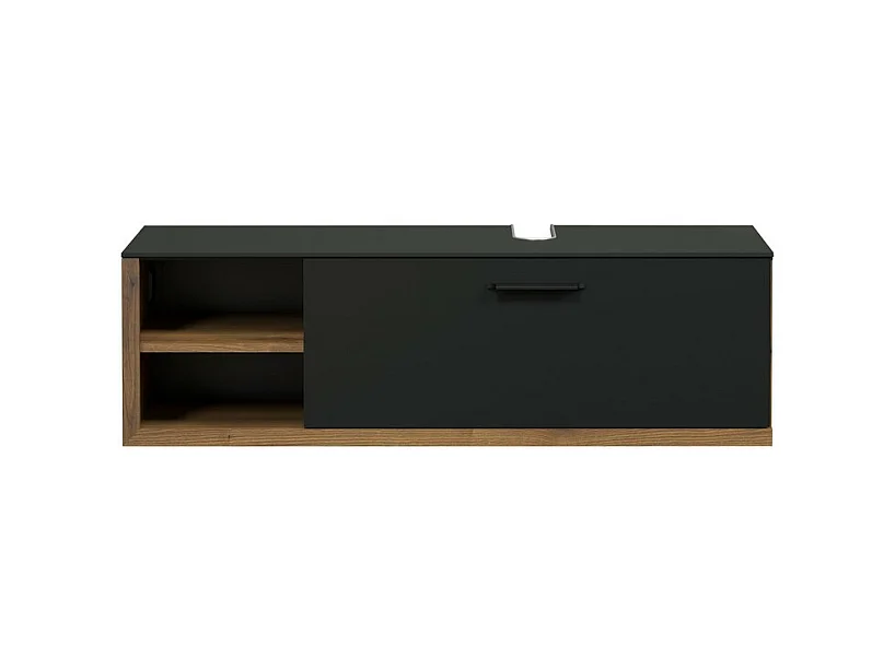 Badkamermeubel onder de Wastafel Synnax, Antraciet, 120x45x36 cm, Seven Design