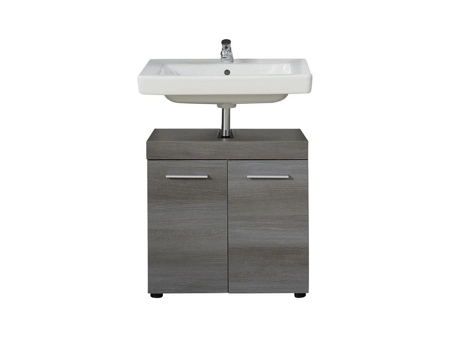 Badkamermeubel onder de Wastafel Moon, Grijs, 58x31x57 cm, Seven Design