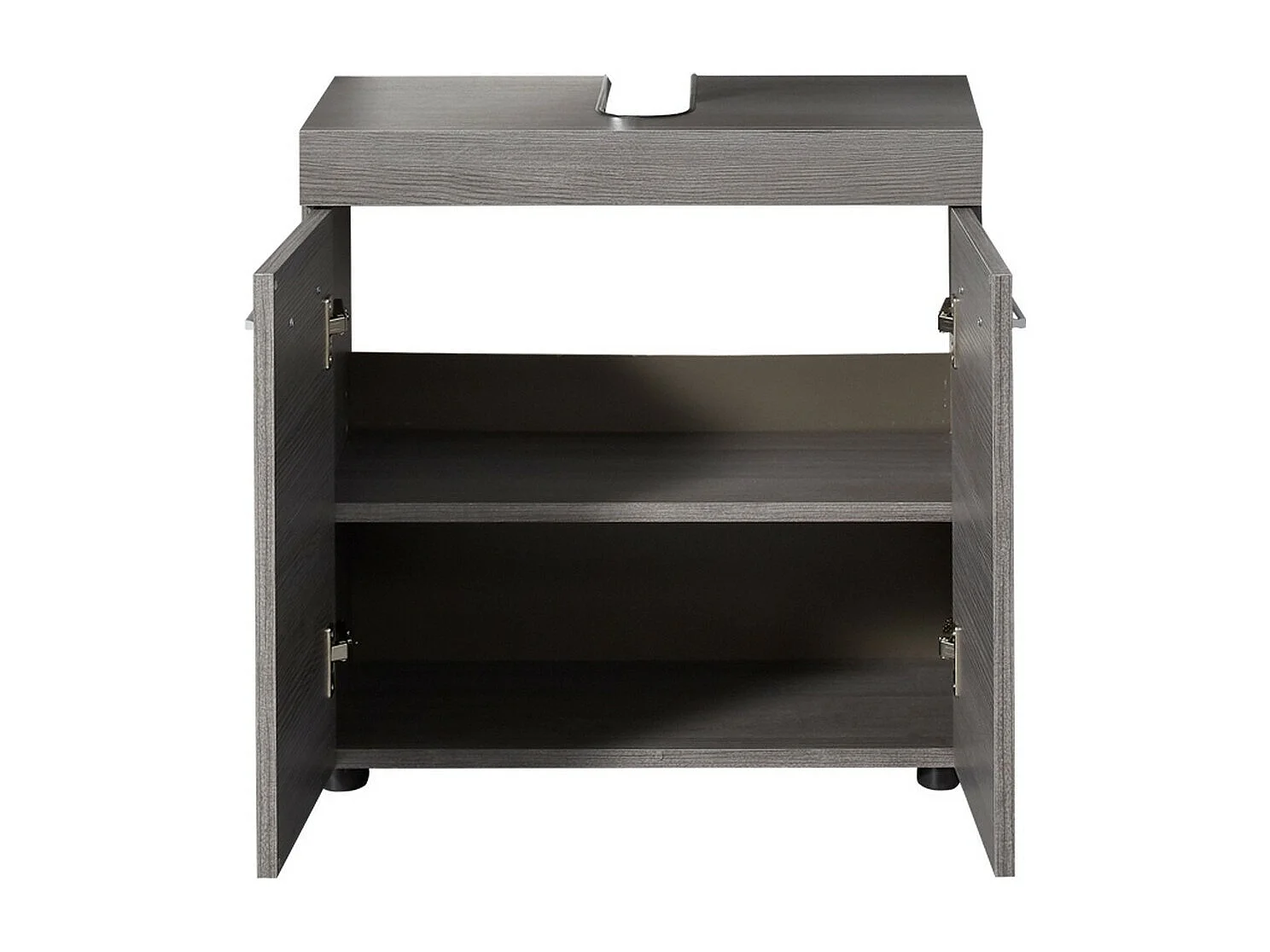 Meuble de Salle de Bain Sous Lavabo Moon, Gris, 58x31x57 cm, Seven Design