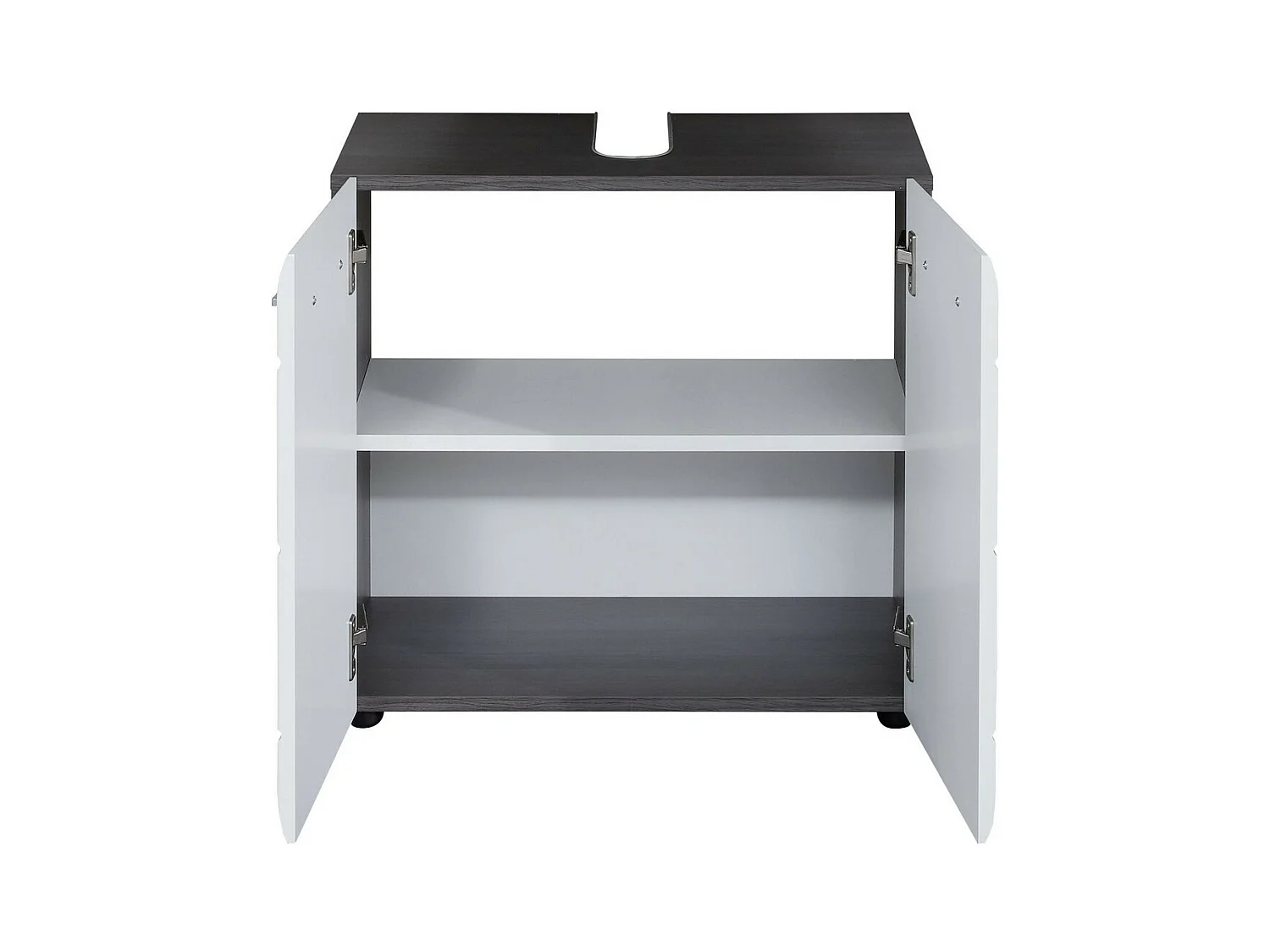 Meuble de Salle de Bain Sous Lavabo Line, Blanc, 60x31x57 cm, Seven Design